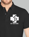 Personalized Unisex Polo T-shirt With Medical Symbol | Gift for Doctors & Nurses