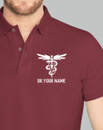Personalized Unisex Polo T-shirt With Medical Symbol | Gift for Doctors & Nurses
