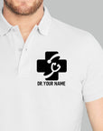Personalized Unisex Polo T-shirt With Medical Symbol | Gift for Doctors & Nurses