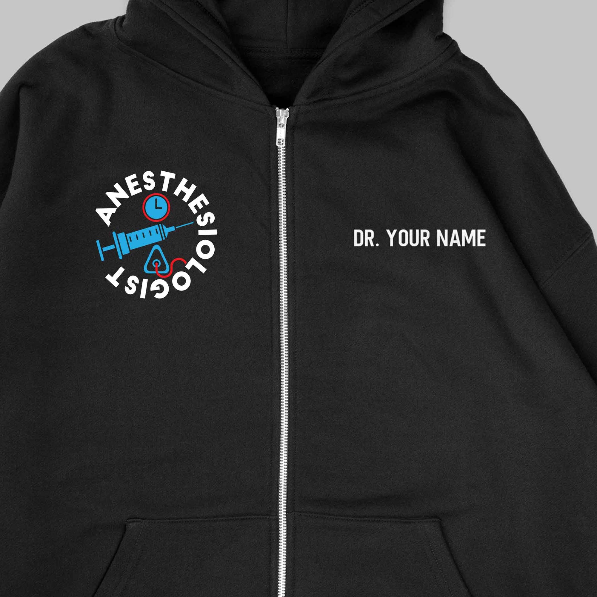 Definition Of Anesthesiologist - Personalized Unisex Zip Hoodie