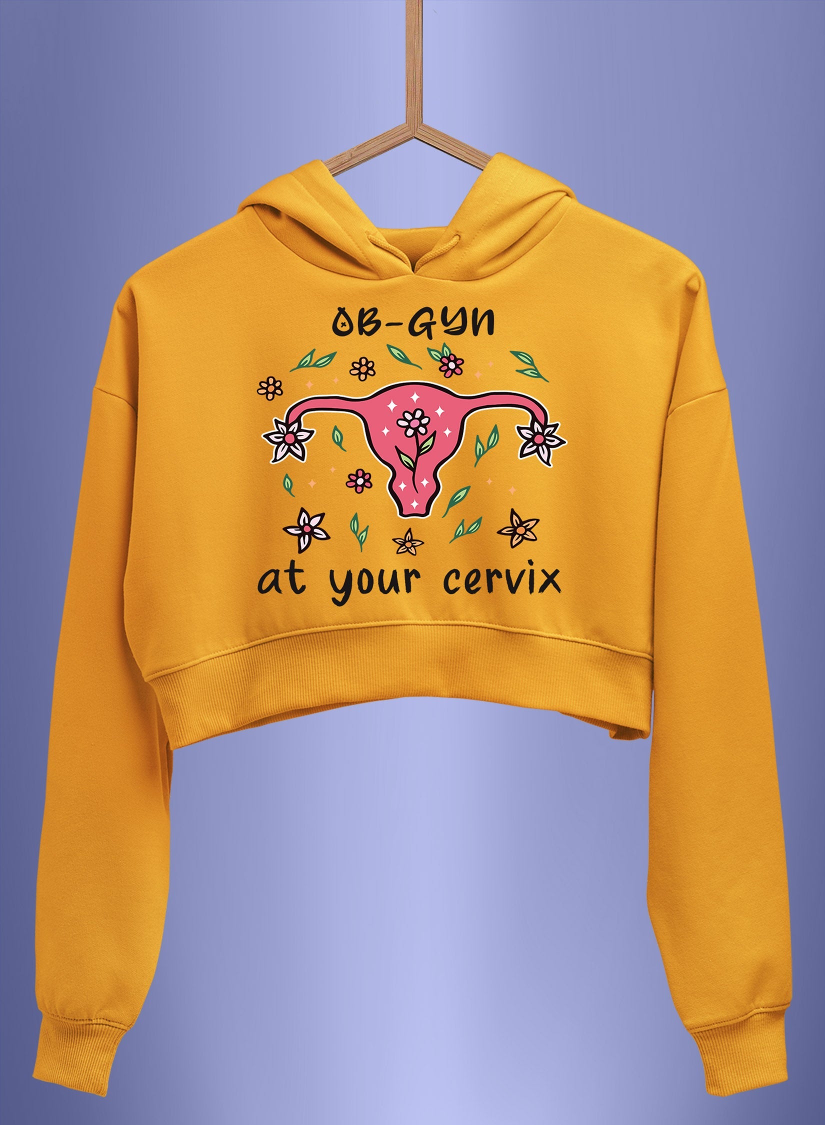 At Your Cervix Women Crop Top Hoodie - Main Image