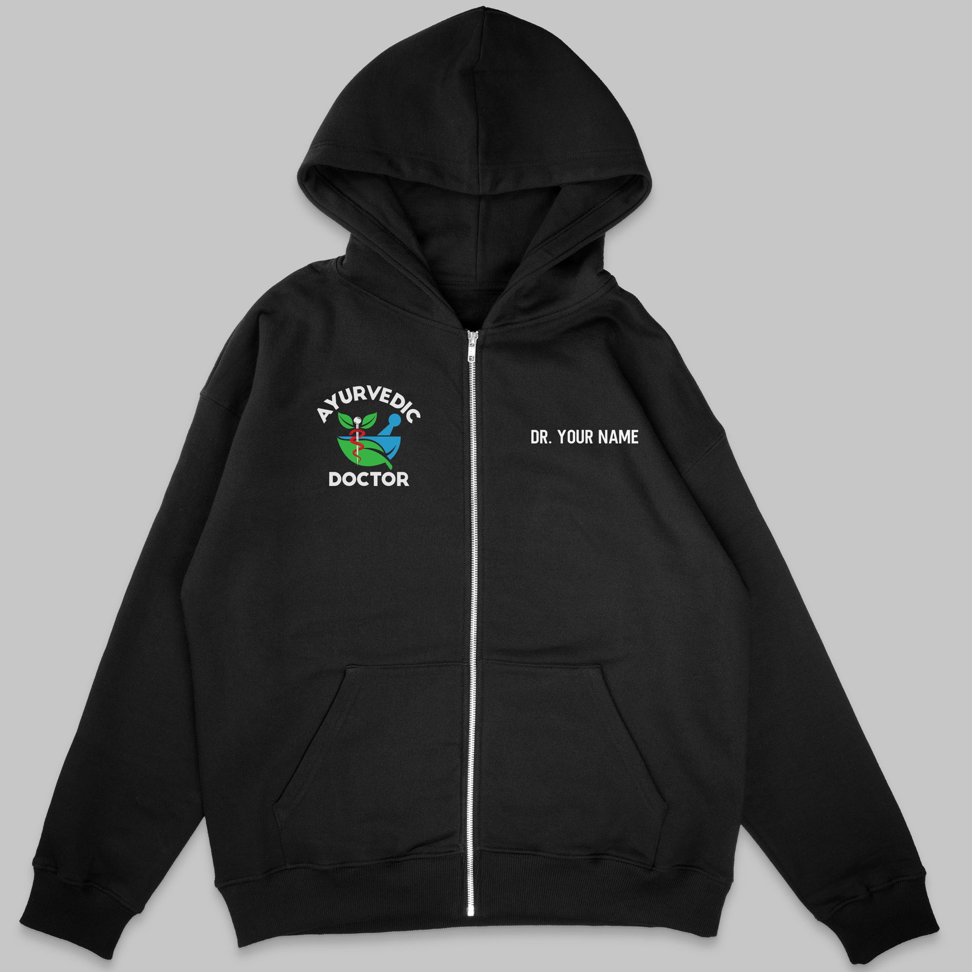 Definition Of Ayurvedic Doctor - Personalized Unisex Zip Hoodie
