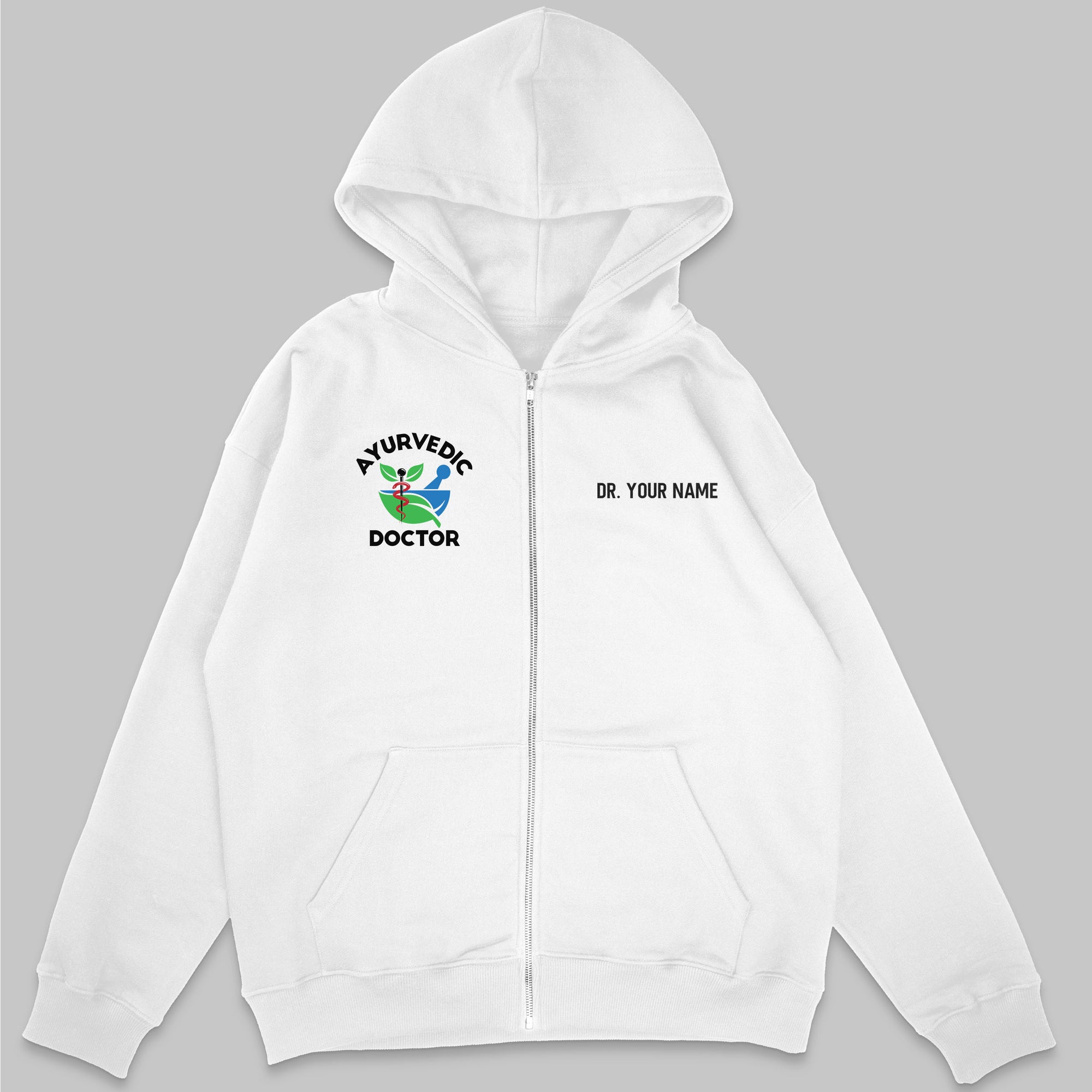 Definition Of Ayurvedic Doctor - Personalized Unisex Zip Hoodie