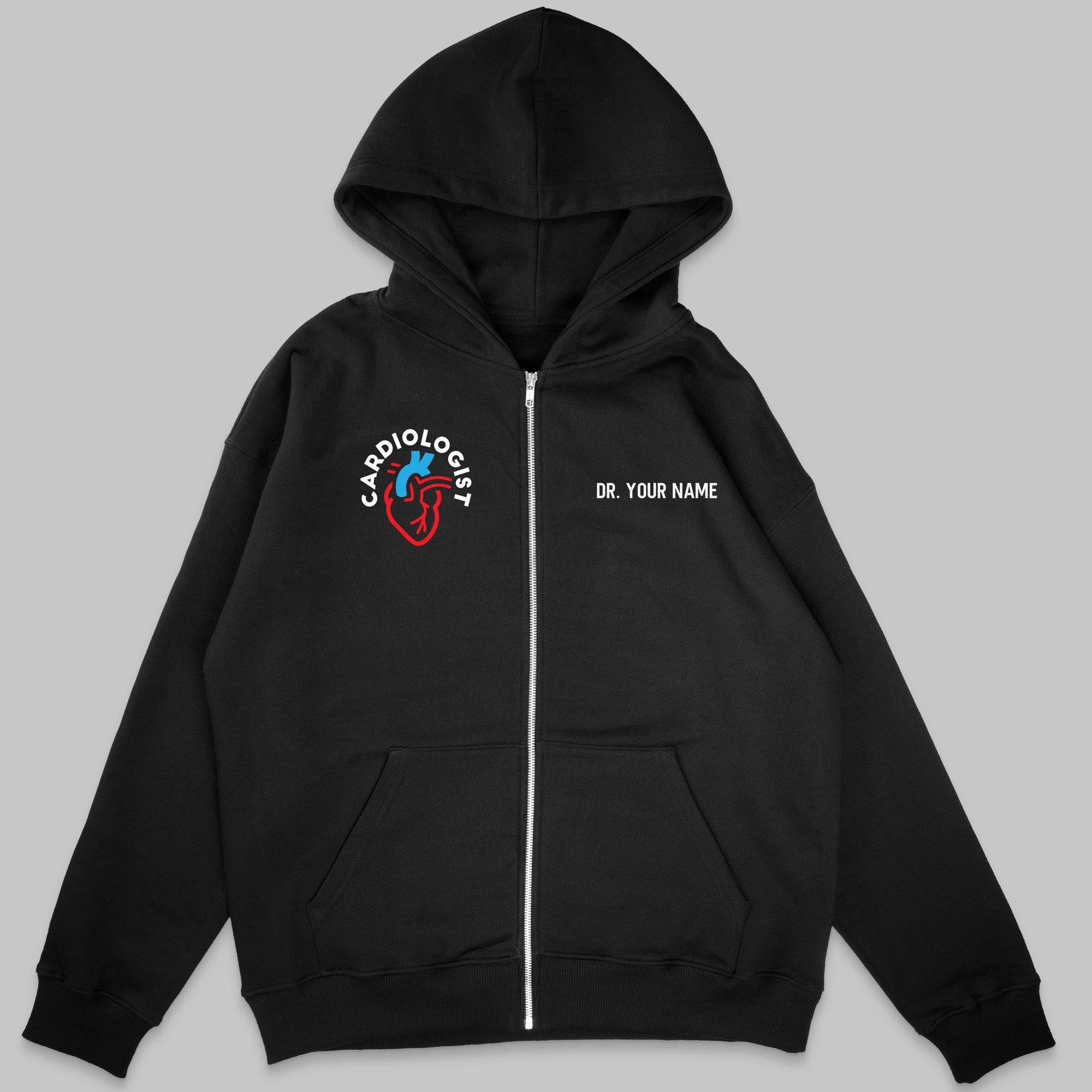Definition Of Cardiologist - Personalized Unisex Zip Hoodie