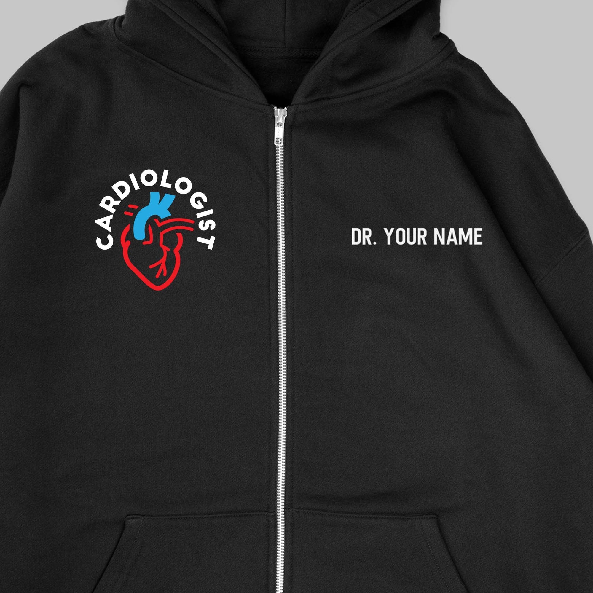 Definition Of Cardiologist - Personalized Unisex Zip Hoodie