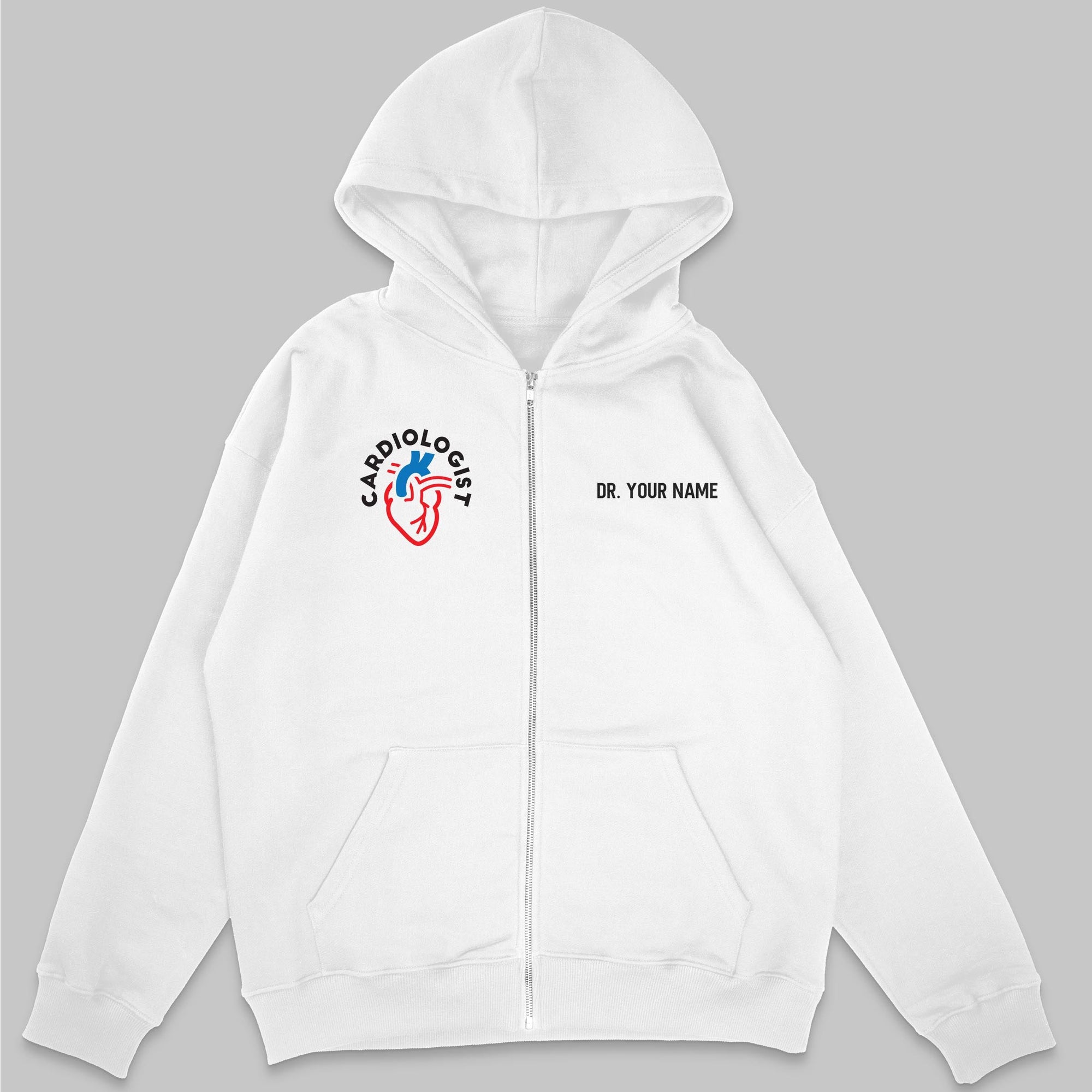 Definition Of Cardiologist - Personalized Unisex Zip Hoodie