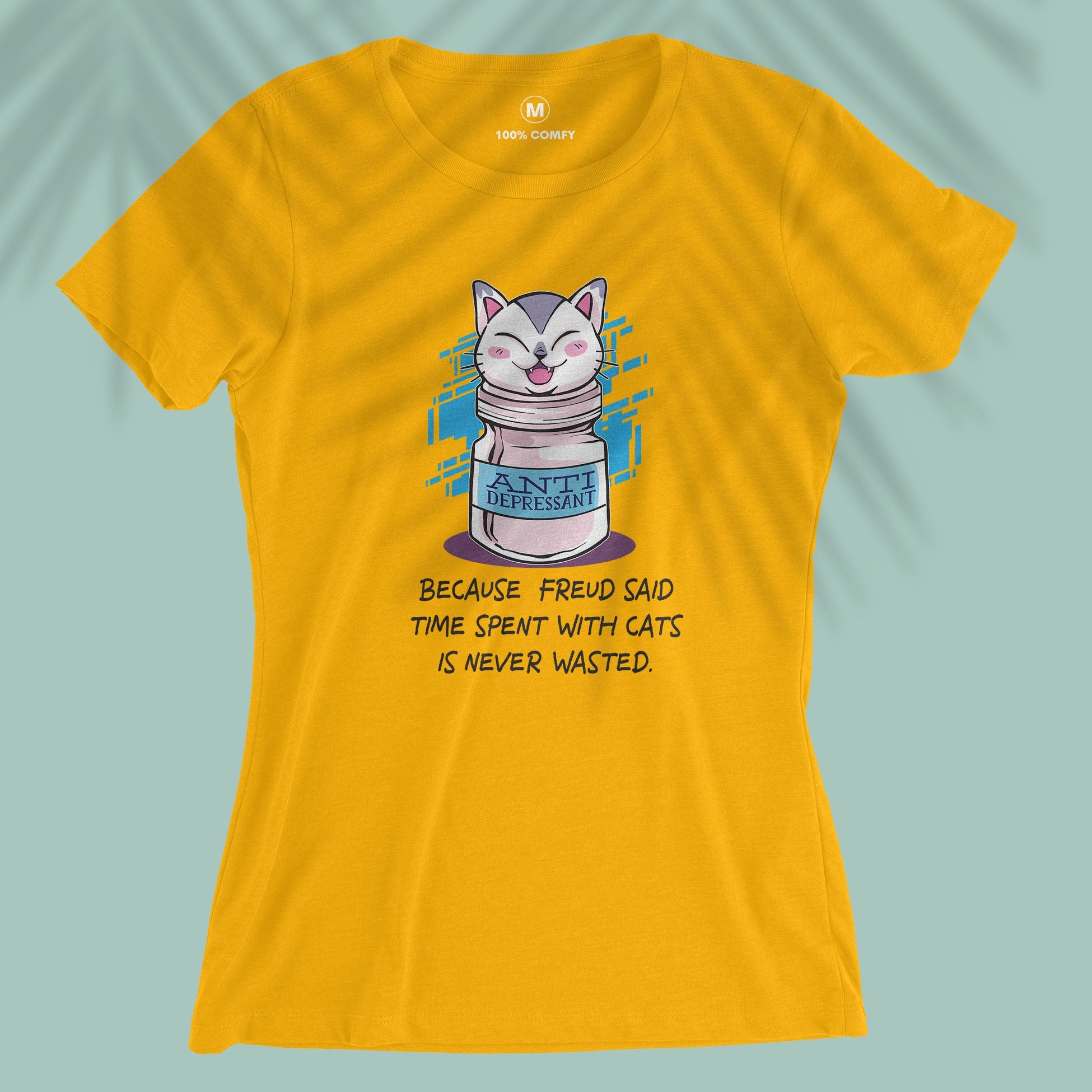 Cat Antidepressant Women T shirt themanan.in The Manan