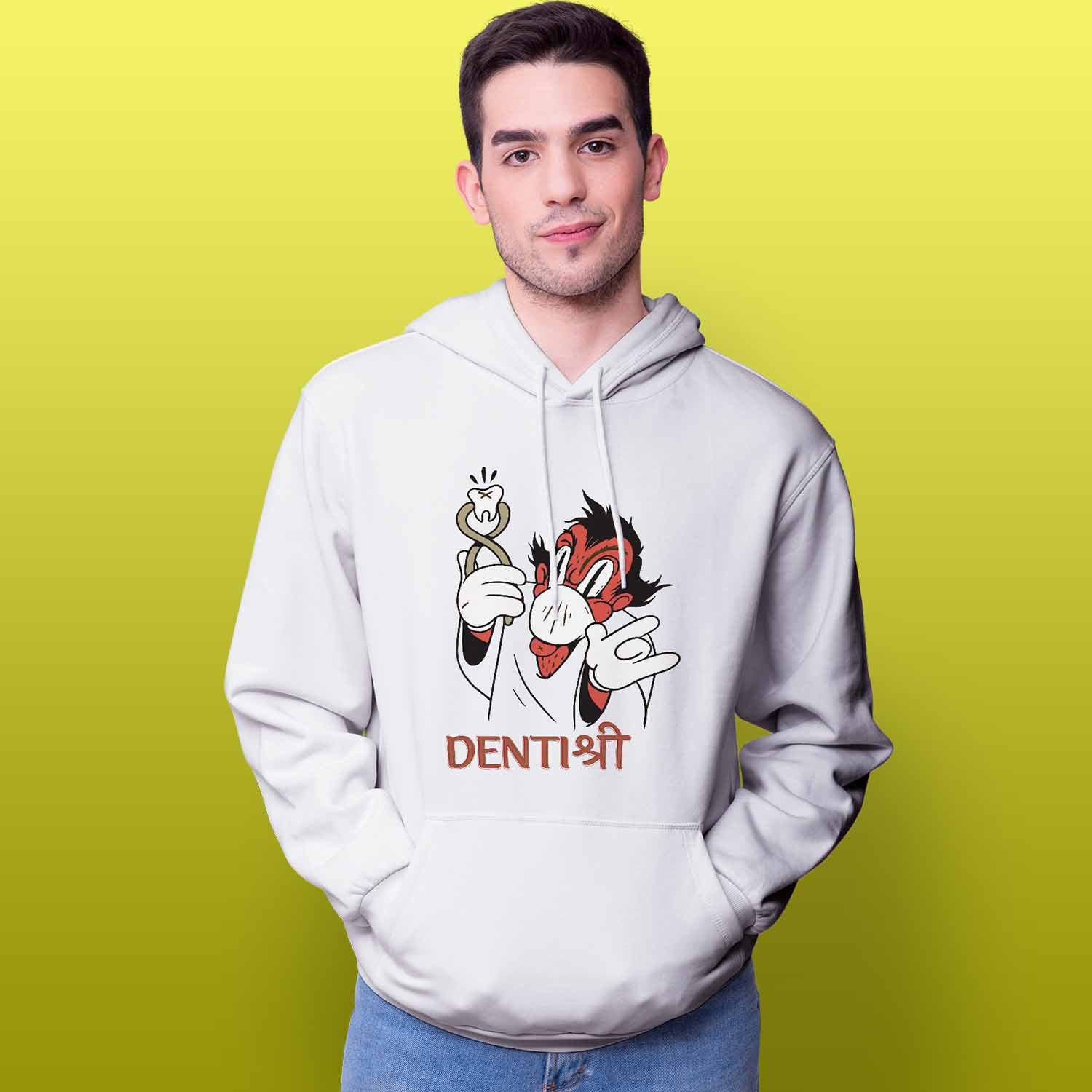 White hoodie for male dentists