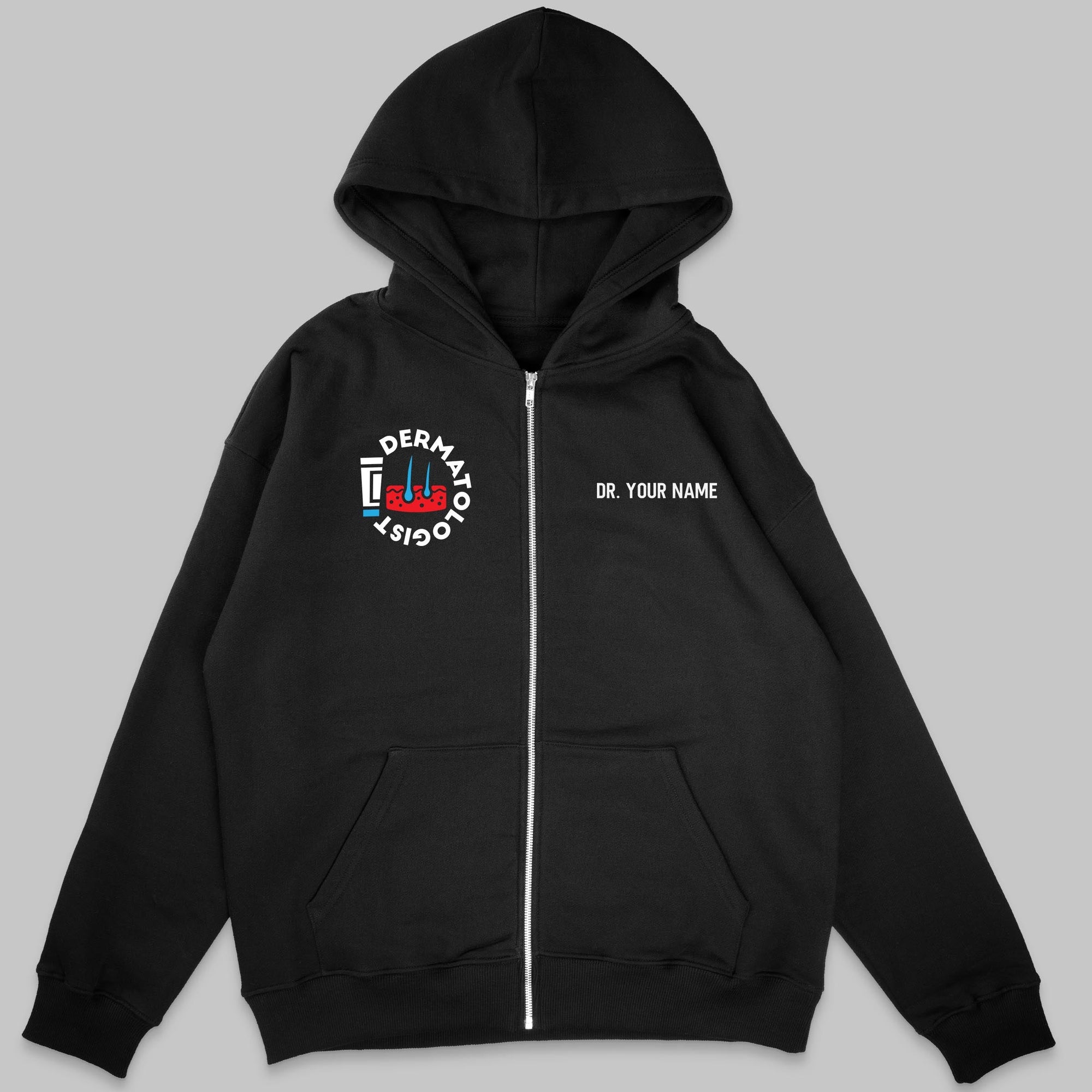 Definition Of Dermatologist - Personalized Unisex Zip Hoodie
