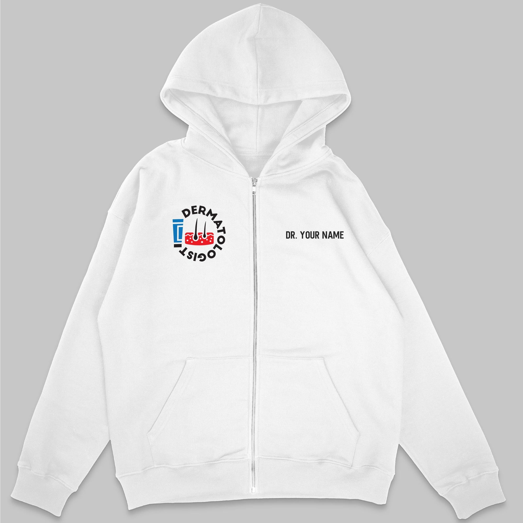 Definition Of Dermatologist - Personalized Unisex Zip Hoodie