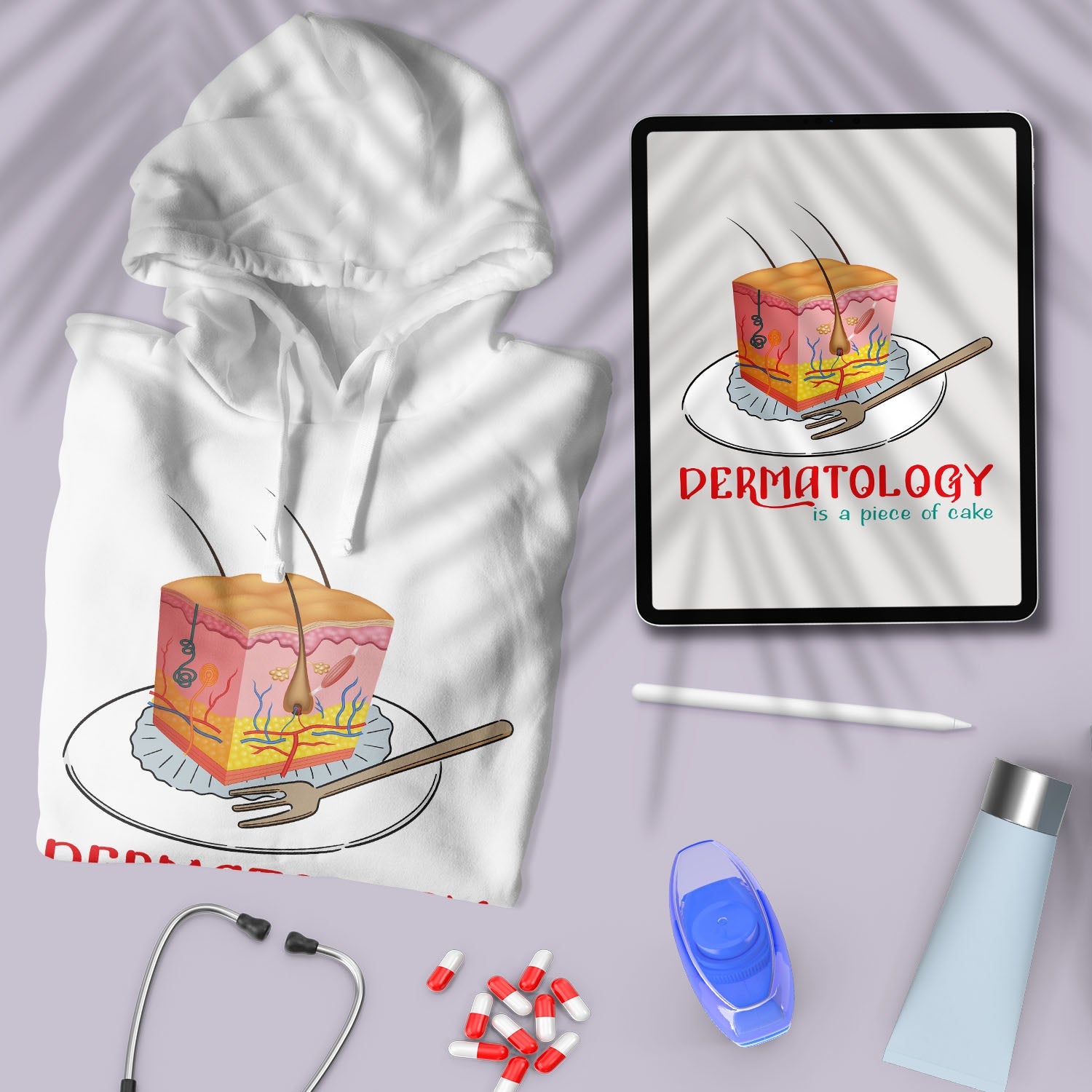 Dermatology Is A Piece Of Cake - Unisex Hoodie