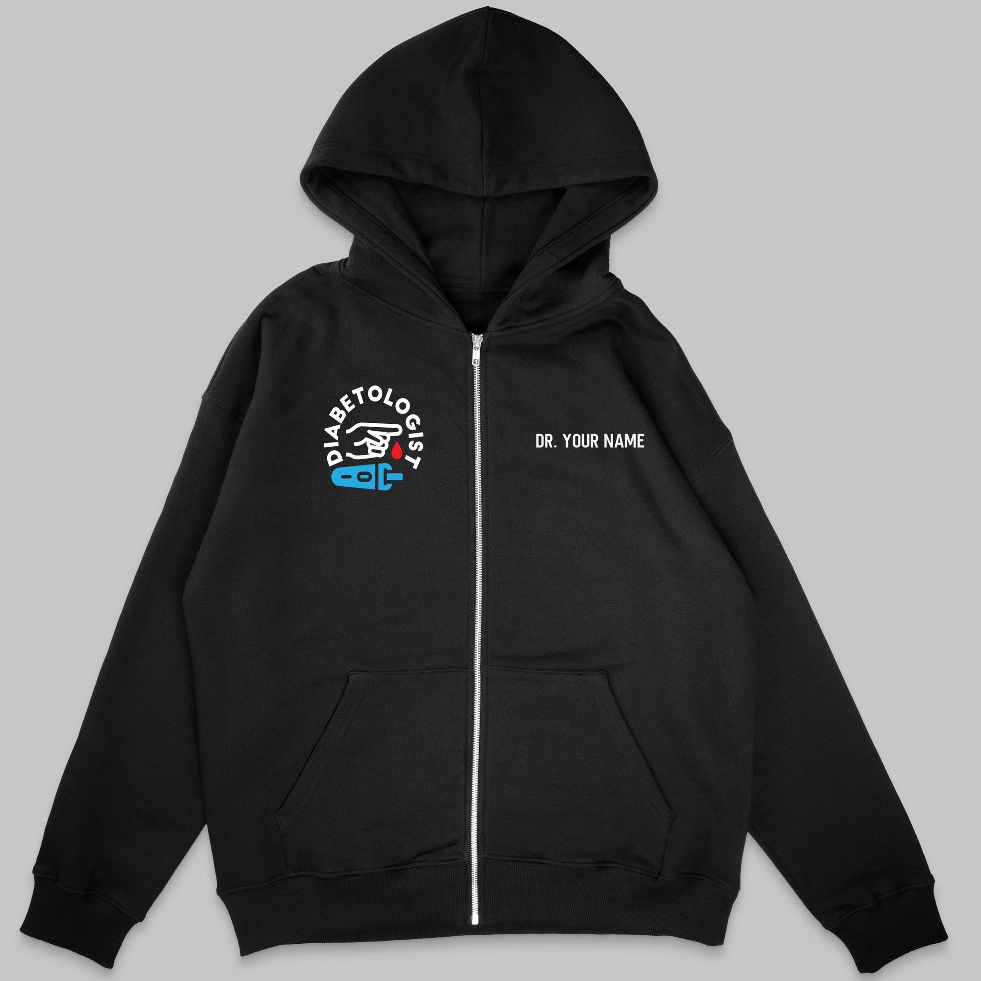 Definition Of Diabetologist - Personalized Unisex Zip Hoodie