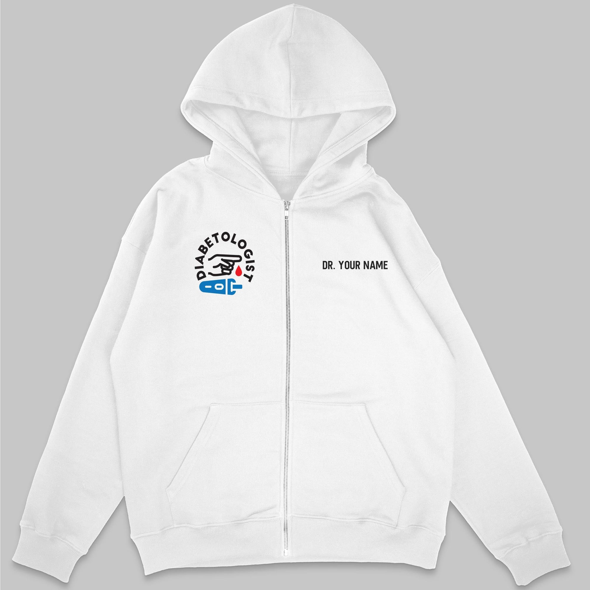 Definition Of Diabetologist - Personalized Unisex Zip Hoodie