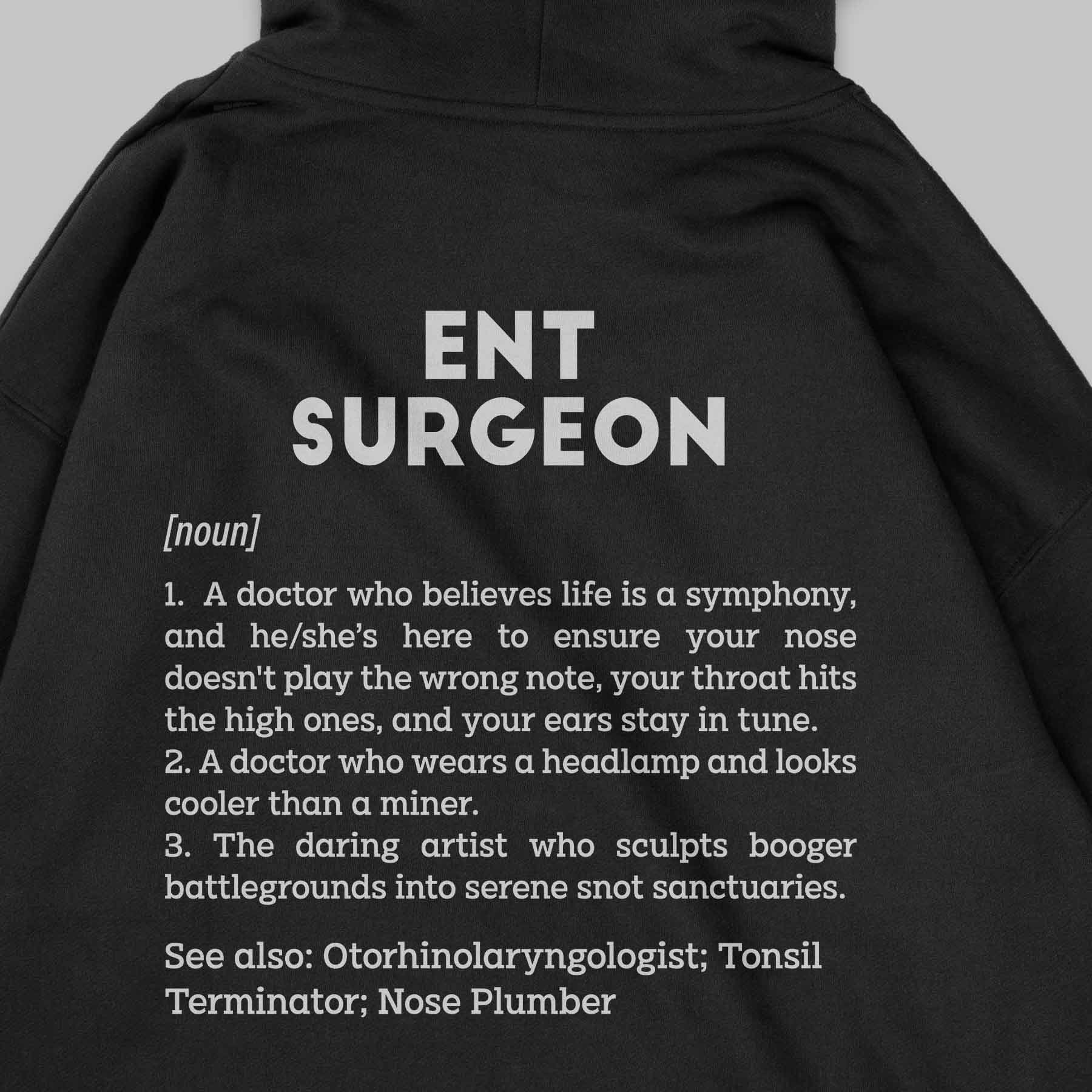 Definition Of ENT Surgeon - Personalized Unisex Zip Hoodie