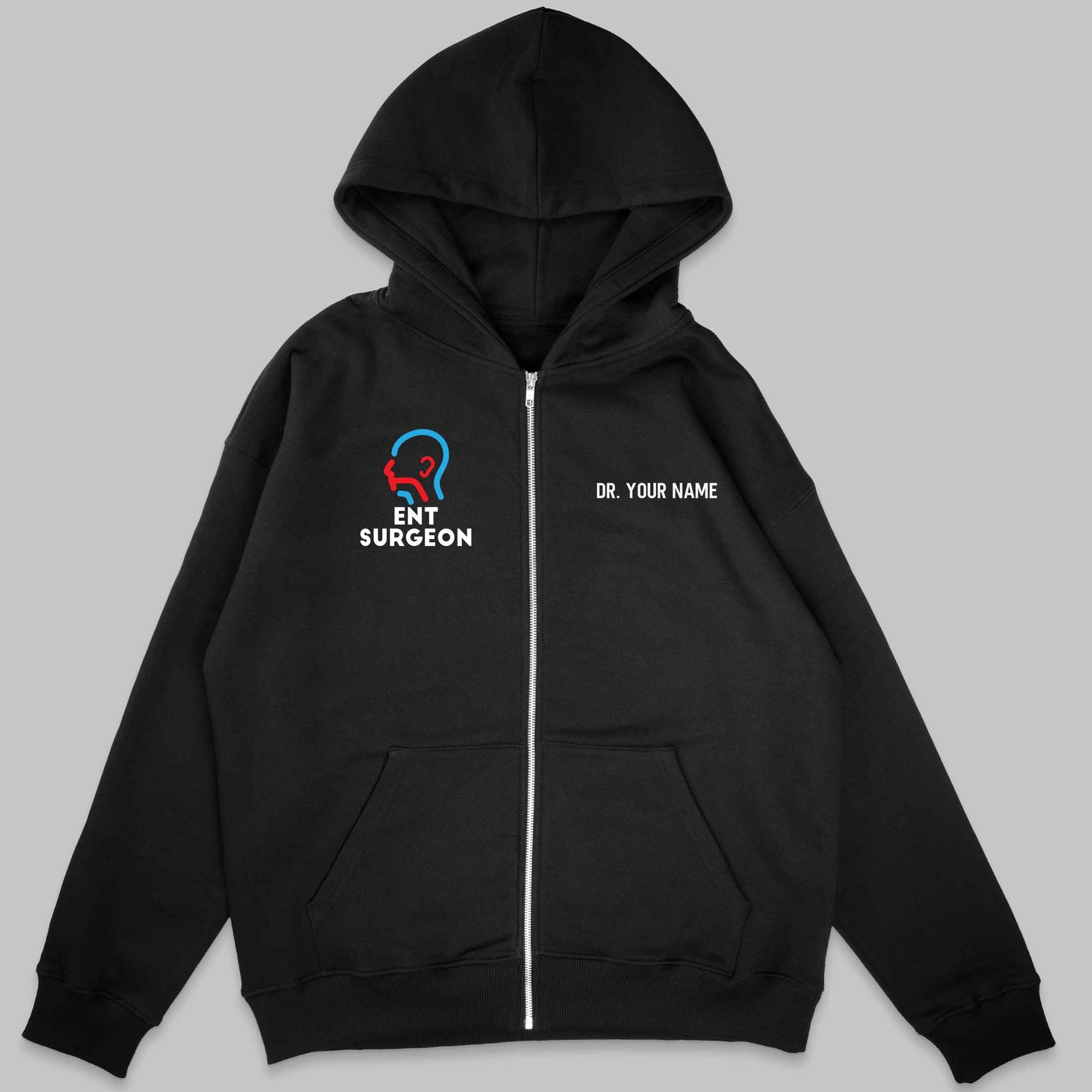 Definition Of ENT Surgeon - Personalized Unisex Zip Hoodie