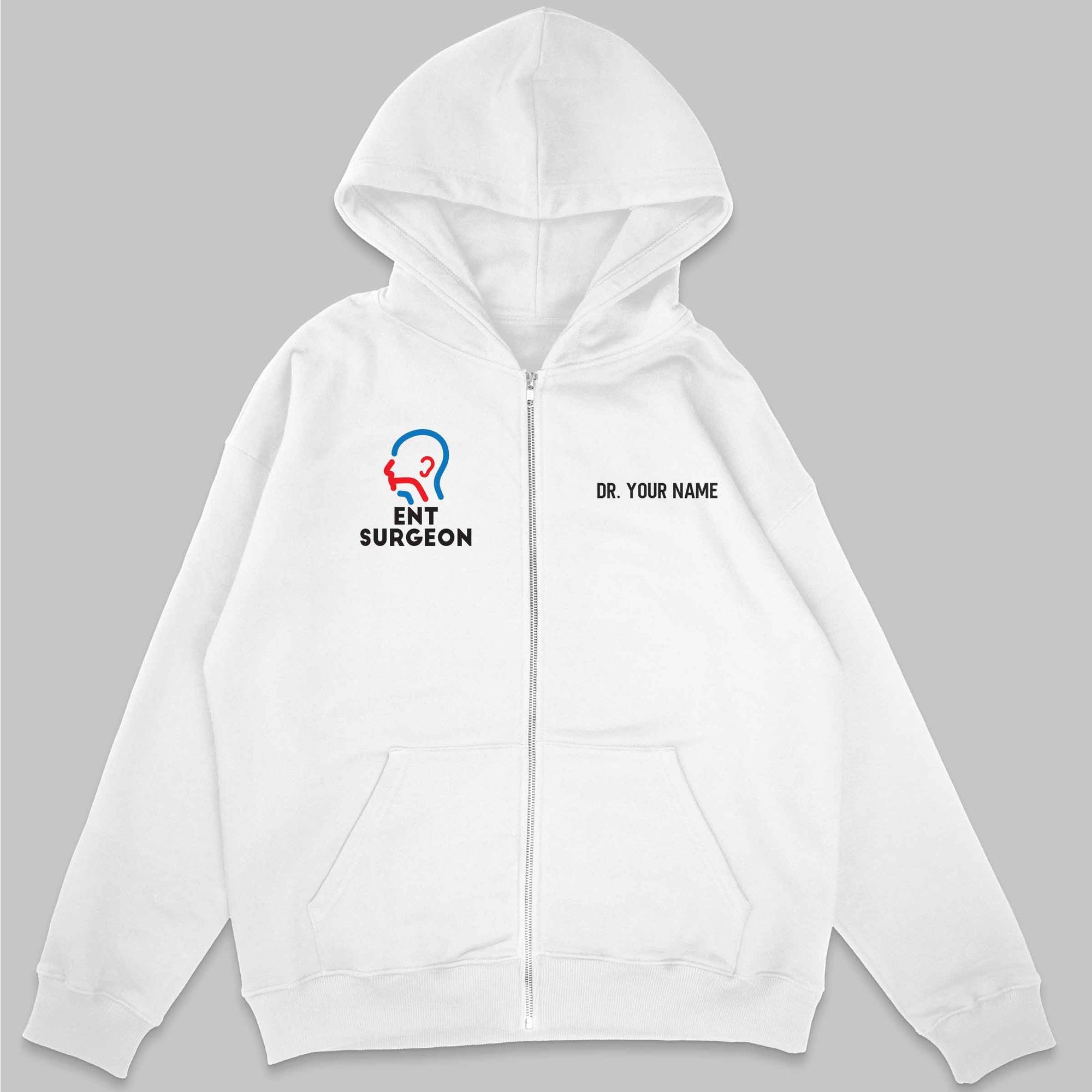 Definition Of ENT Surgeon - Personalized Unisex Zip Hoodie