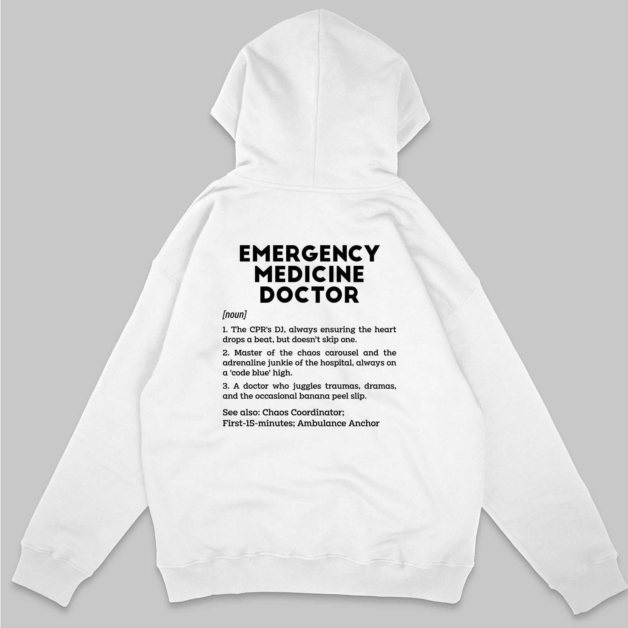 Definition Of Emergency Medicine Doctor - Personalized Unisex Zip Hoodie