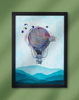 Eye Balloon - Framed Poster For Eye Clinics, Hospitals & Study Rooms