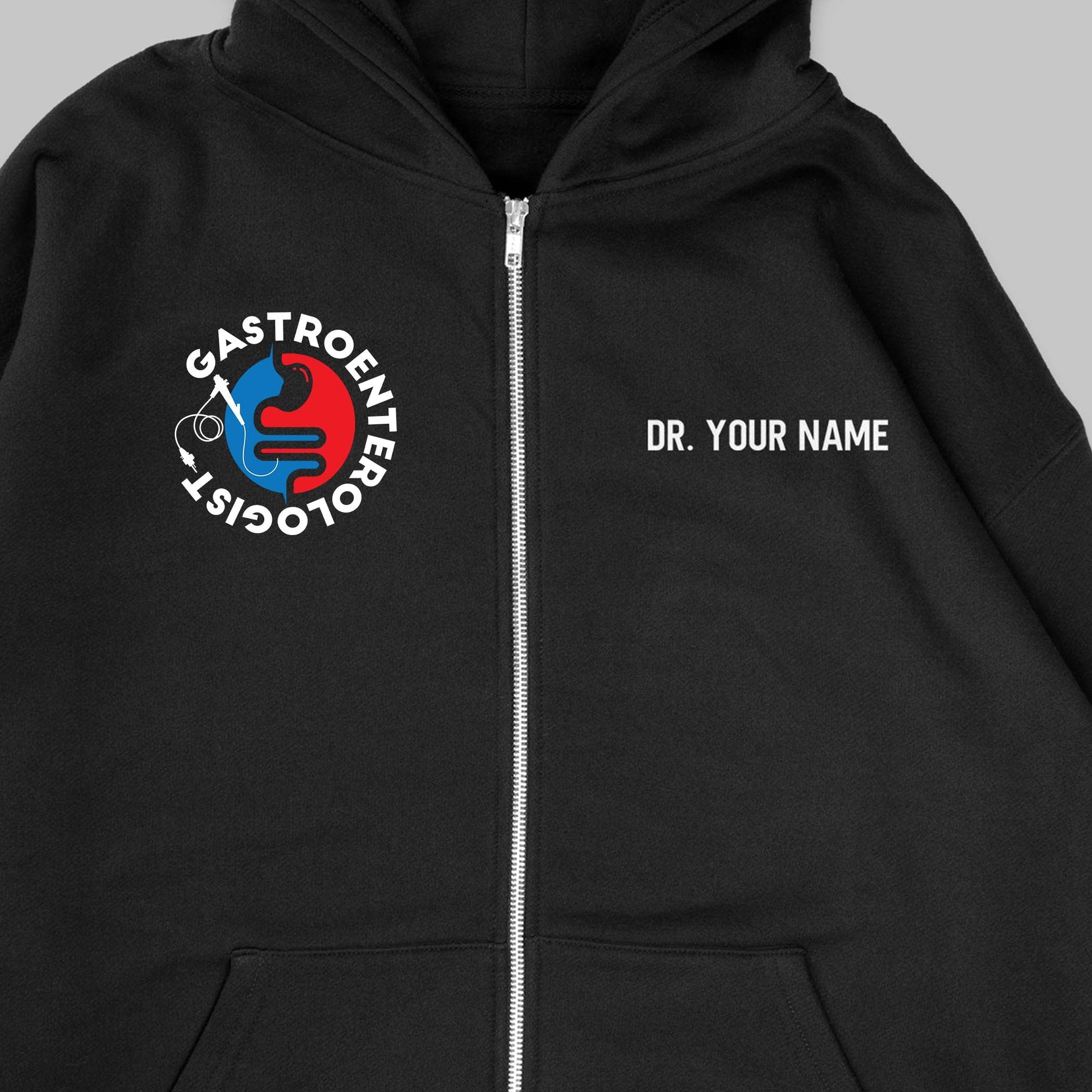 Definition Of Gastroenterologist - Personalized Unisex Zip Hoodie