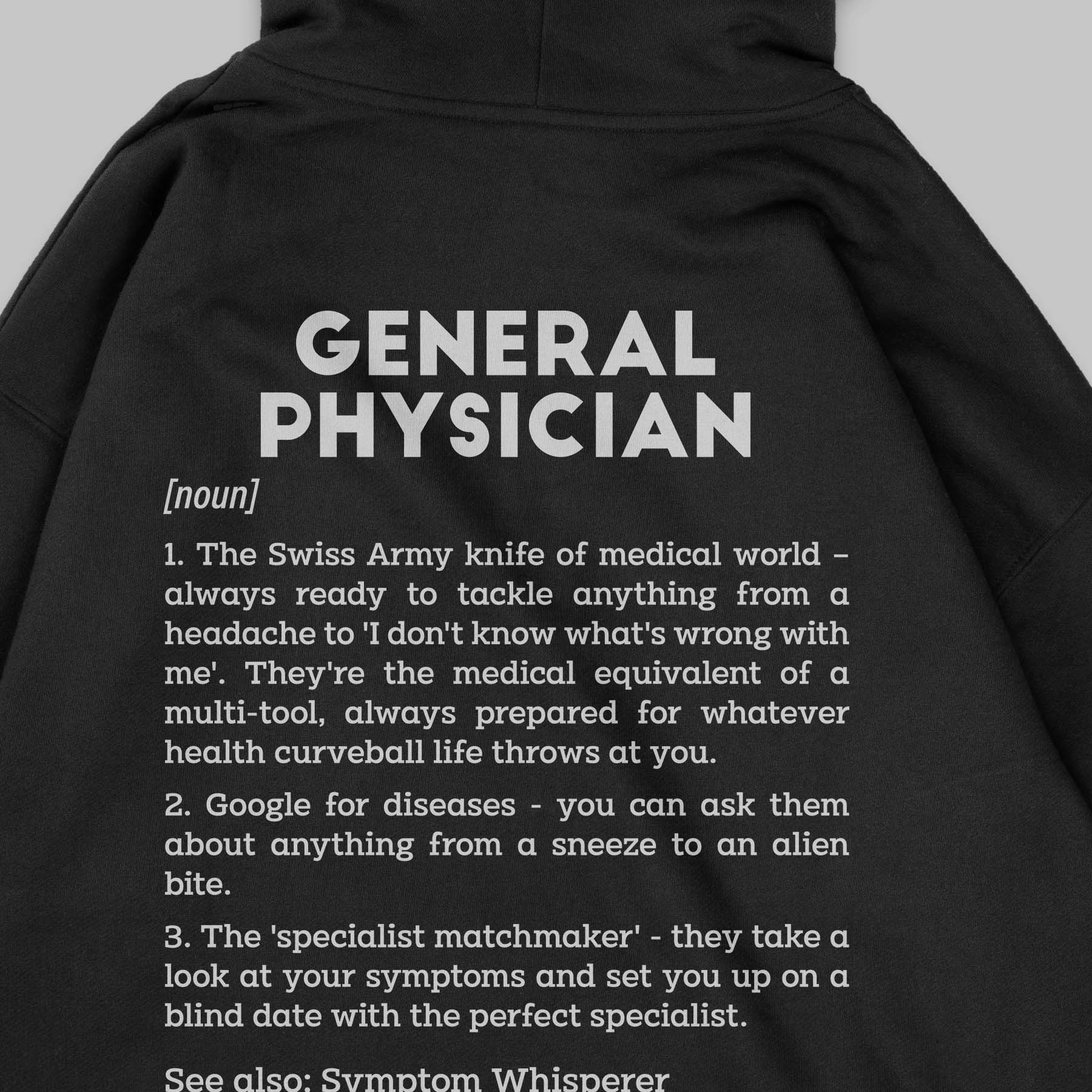 Definition Of General Physician - Personalized Unisex Zip Hoodie