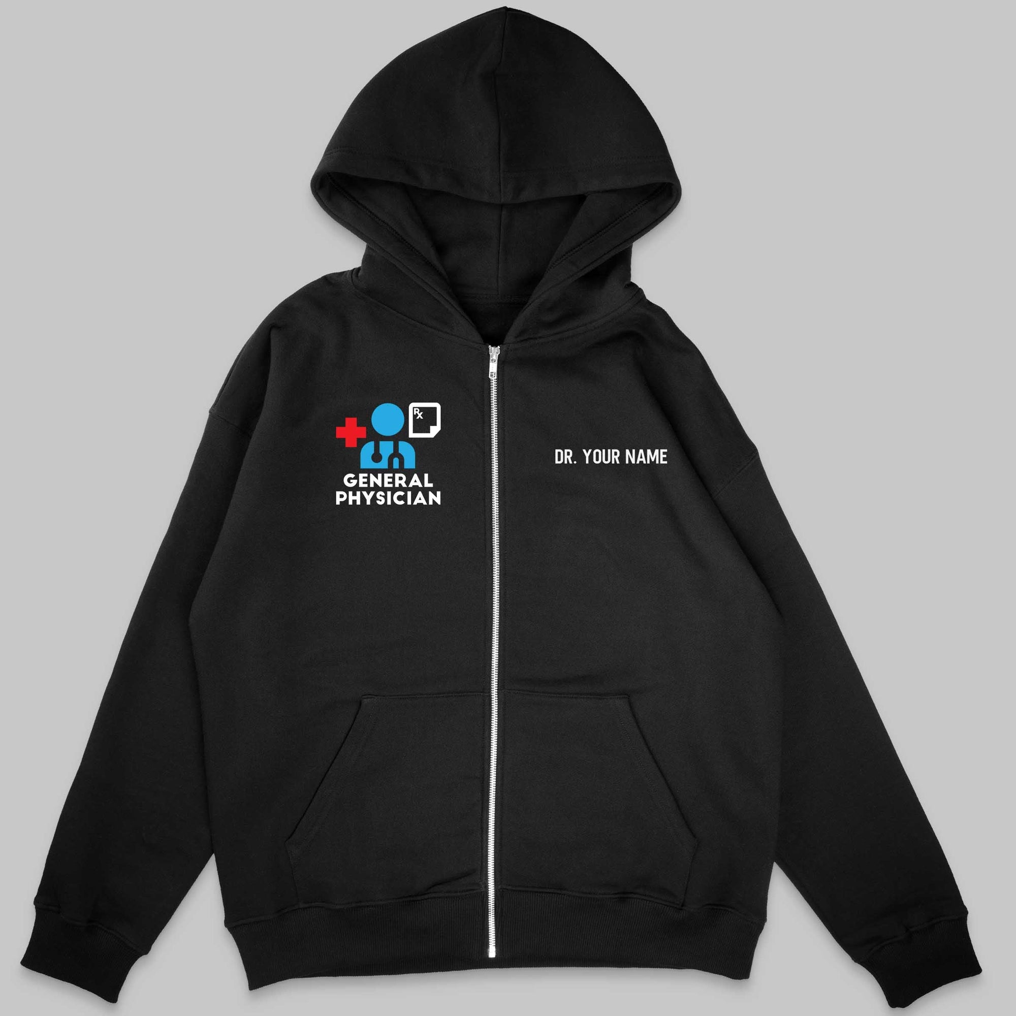 Definition Of General Physician - Personalized Unisex Zip Hoodie