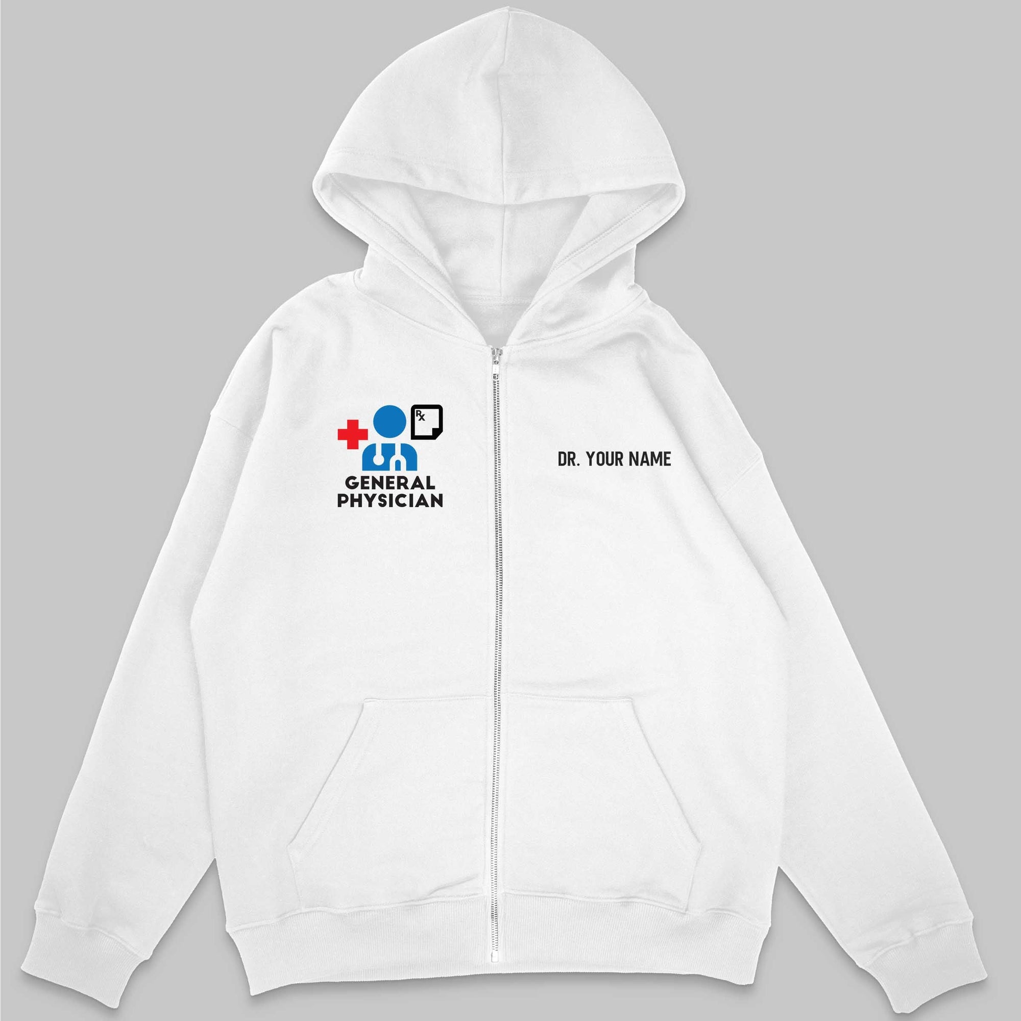 Definition Of General Physician - Personalized Unisex Zip Hoodie