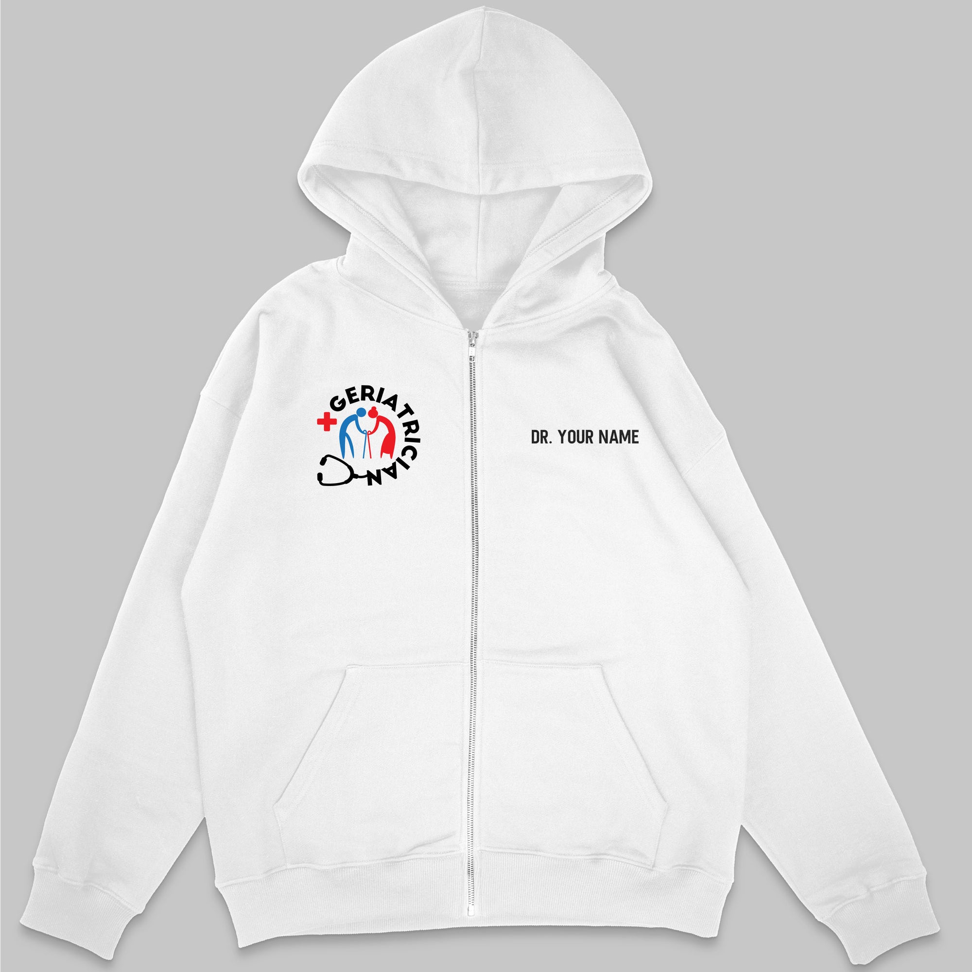 Definition Of Geriatrician - Personalized Unisex Zip Hoodie