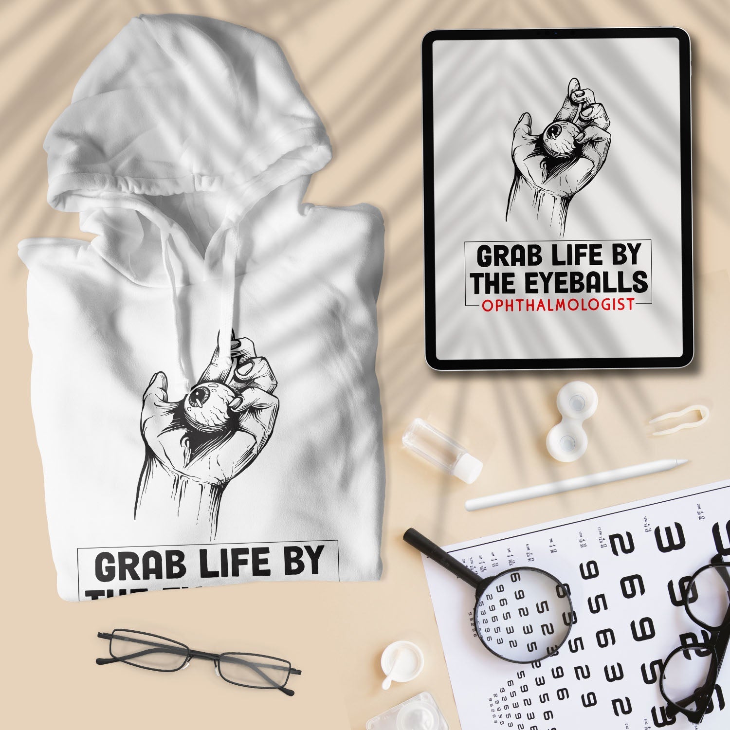 Grab life by the eyeballs - Unisex Hoodie