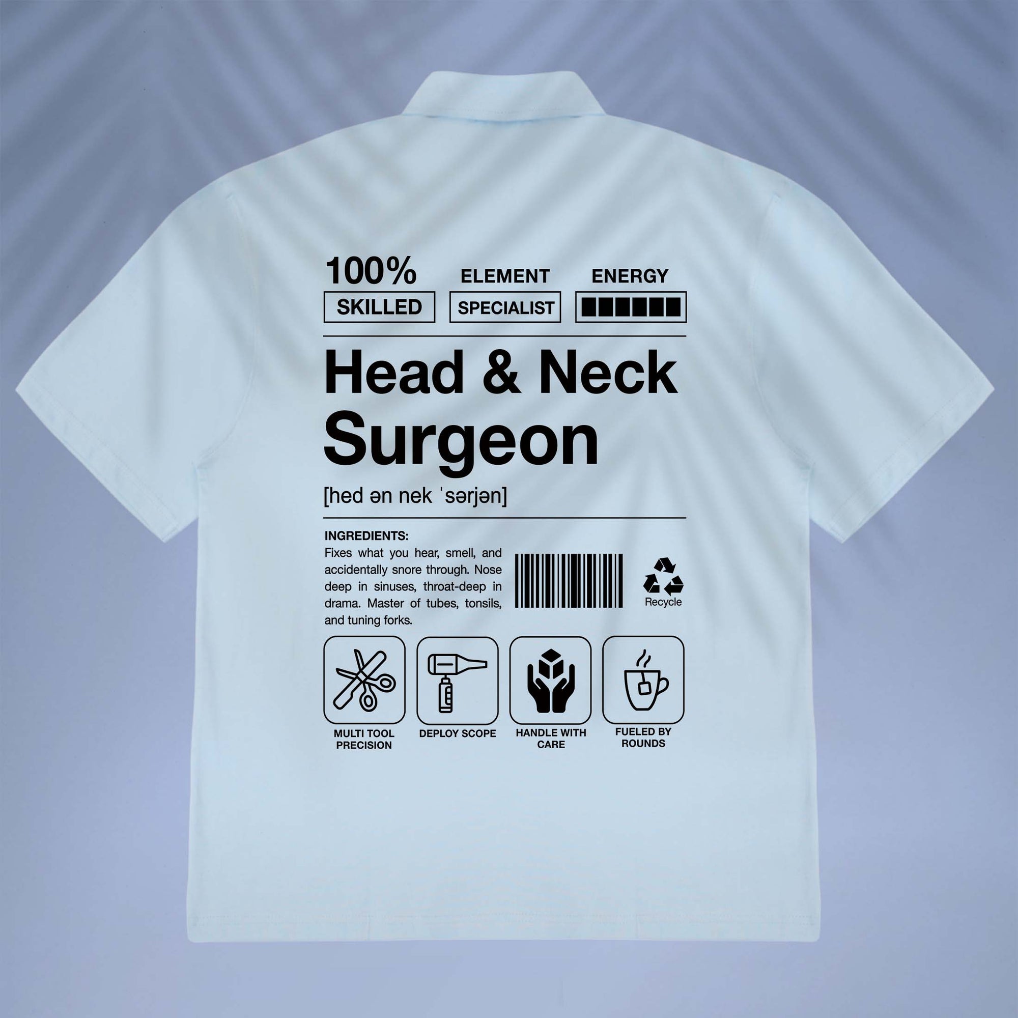 Head & Neck Surgeon - Product Label-Style - Unisex Oversized Shirt