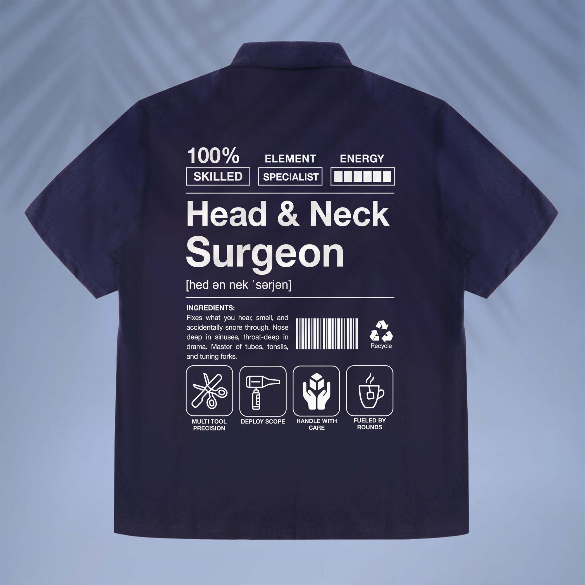 Head & Neck Surgeon - Product Label-Style - Unisex Oversized Shirt