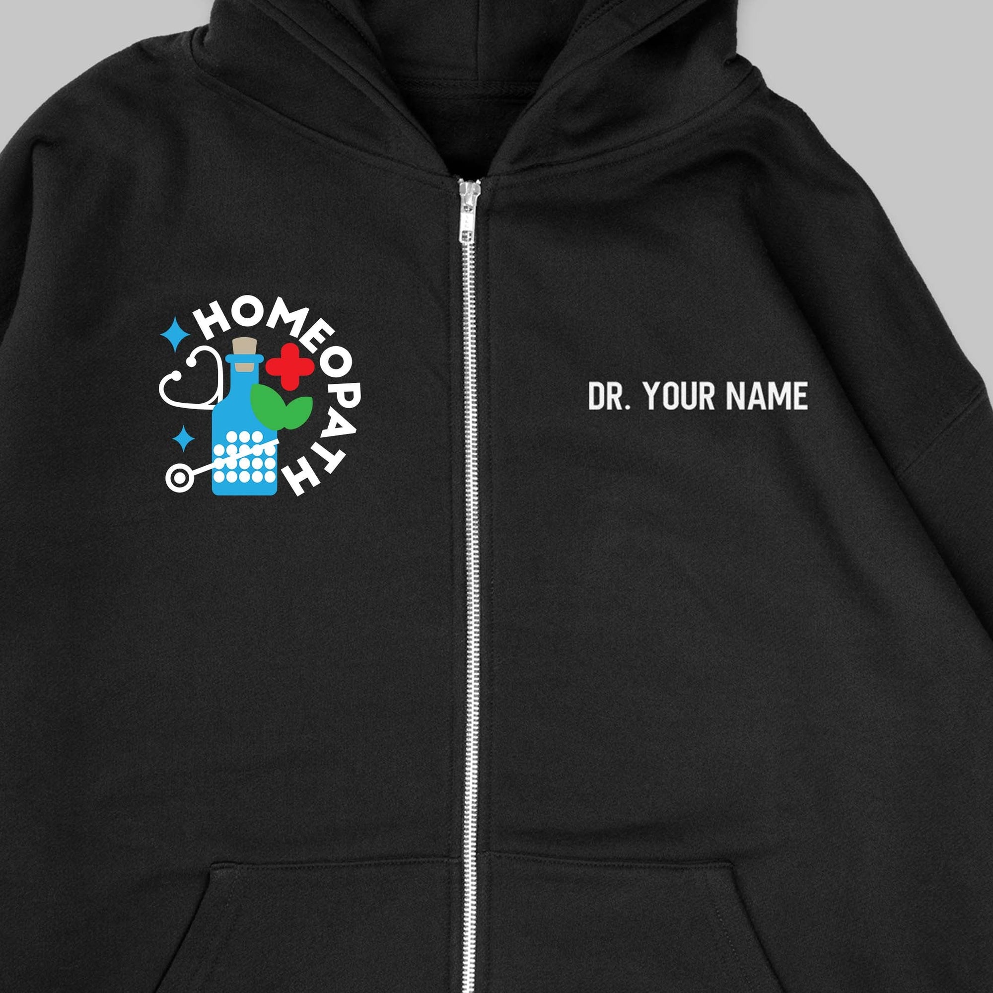 Definition Of Homeopath - Personalized Unisex Zip Hoodie