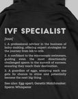 Definition Of IVF Specialist, Fertility Specialist - Personalized Unisex Zip Hoodie