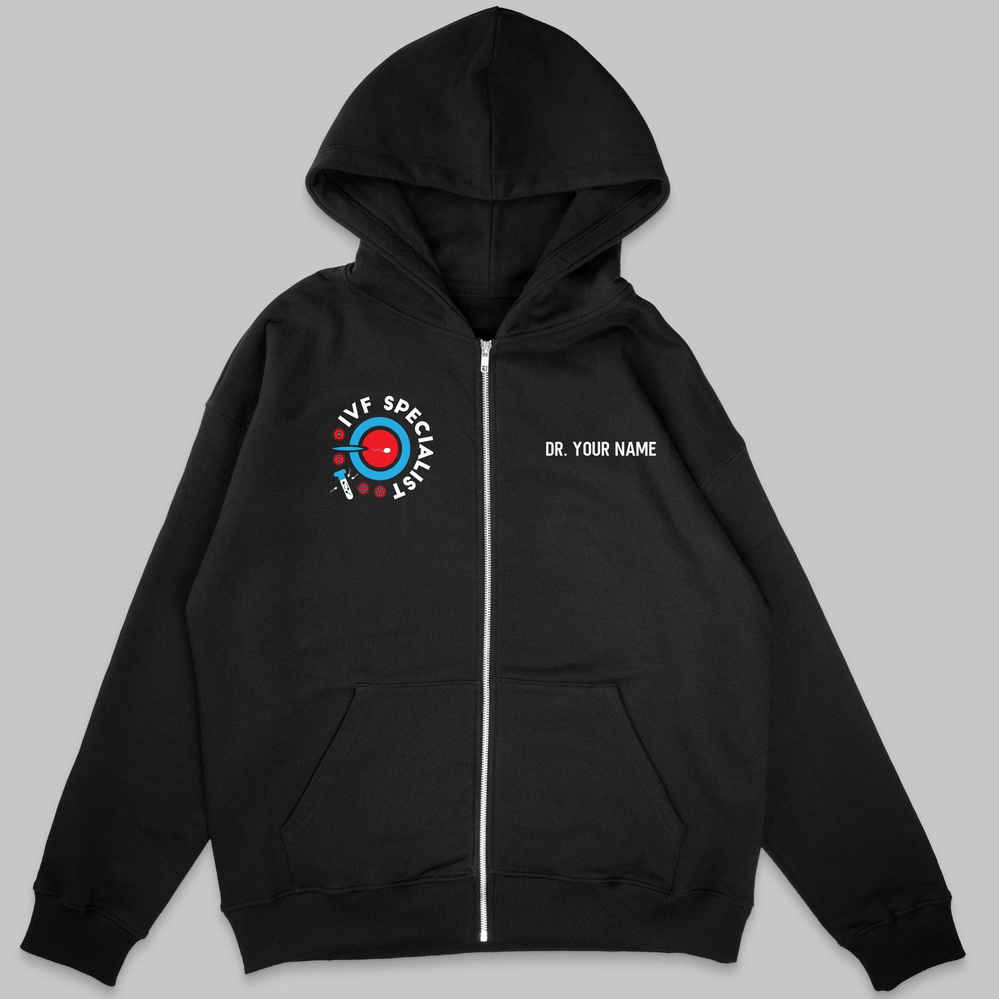 Definition Of IVF Specialist, Fertility Specialist - Personalized Unisex Zip Hoodie