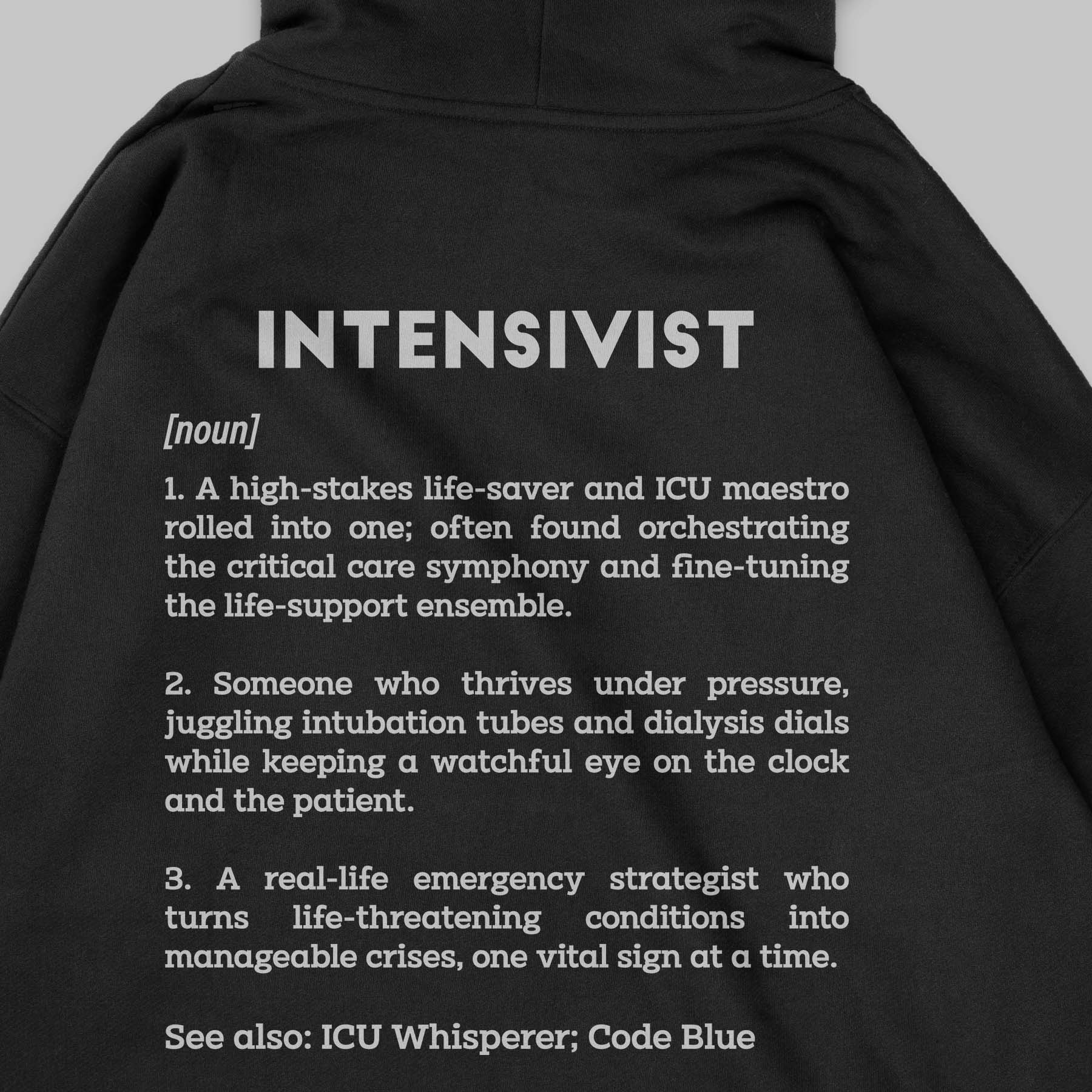 Definition Of Intensivist - Personalized Unisex Zip Hoodie