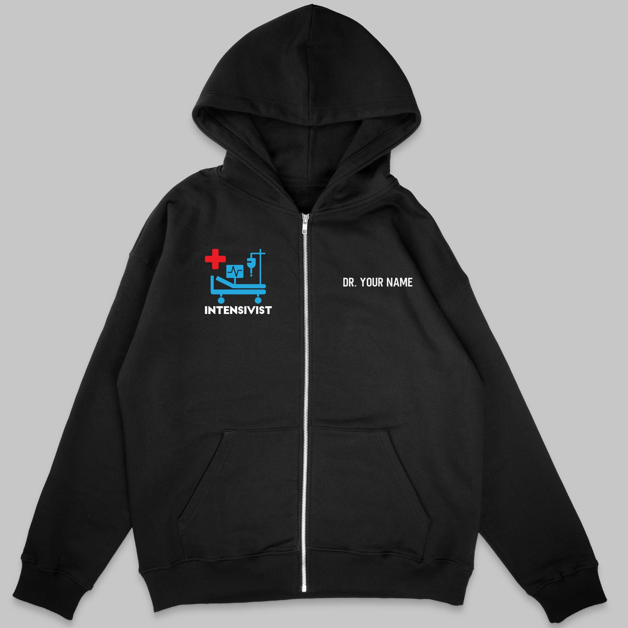 Definition Of Intensivist - Personalized Unisex Zip Hoodie