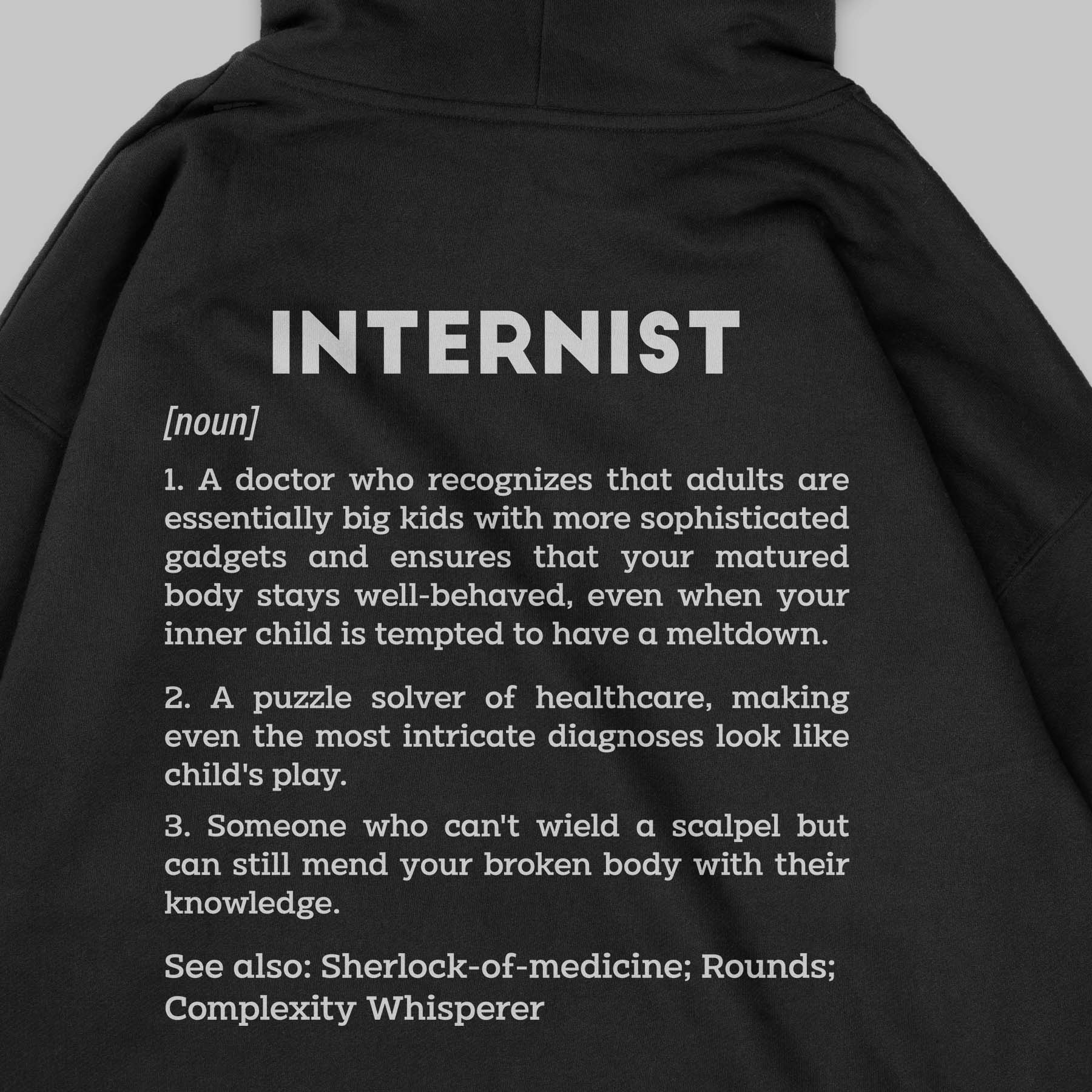 Definition Of Internist - Personalized Unisex Zip Hoodie