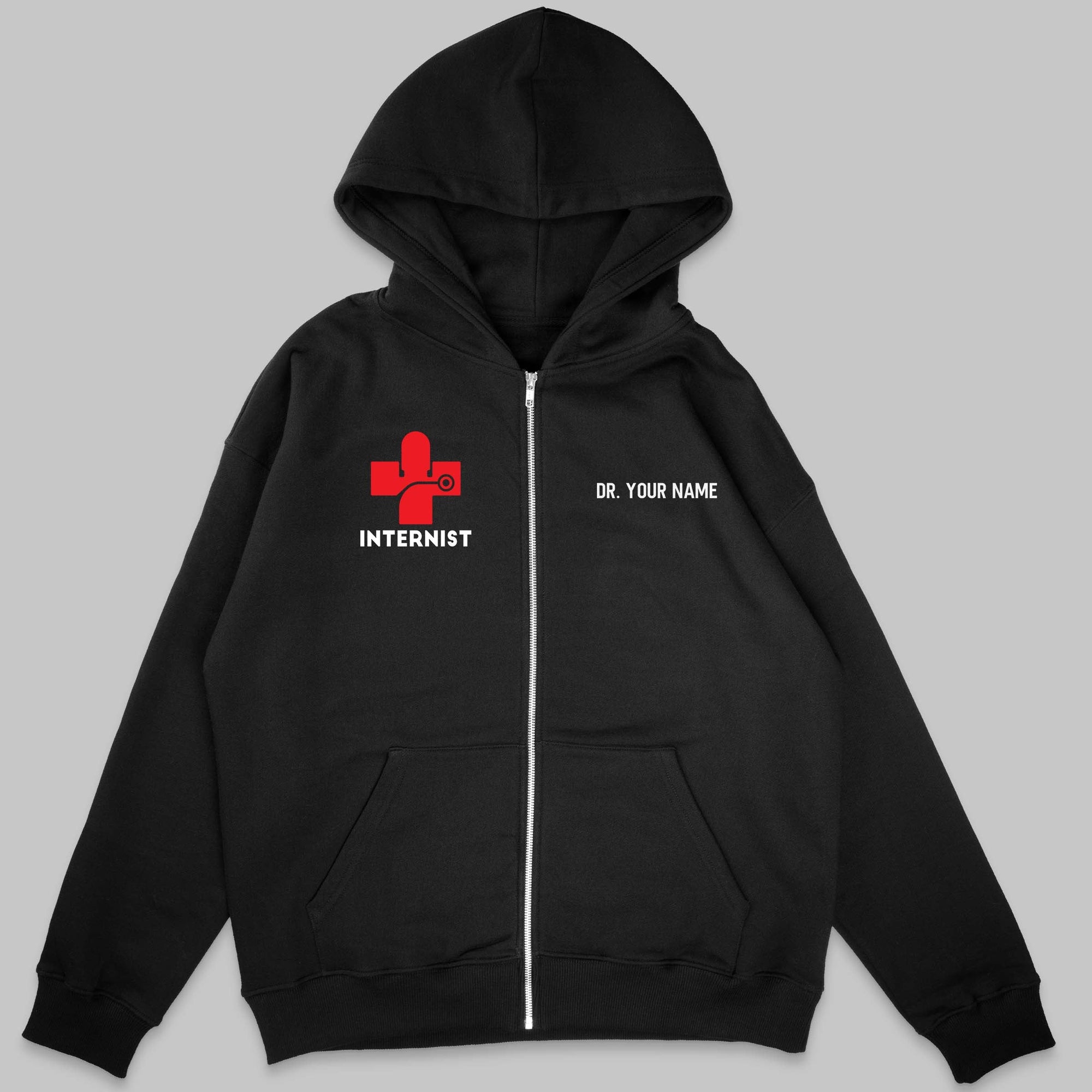 Definition Of Internist - Personalized Unisex Zip Hoodie