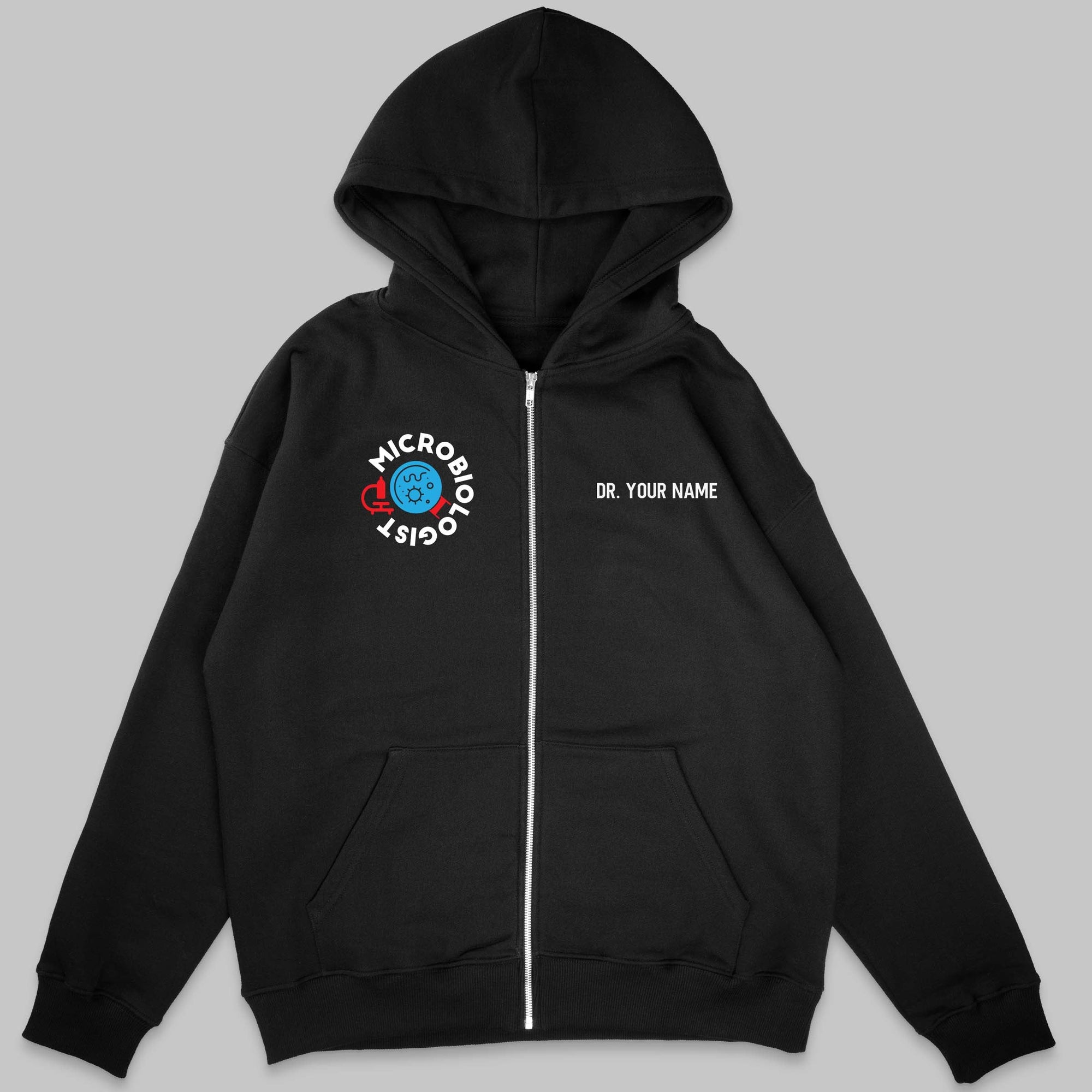Definition Of Microbiologist - Personalized Unisex Zip Hoodie