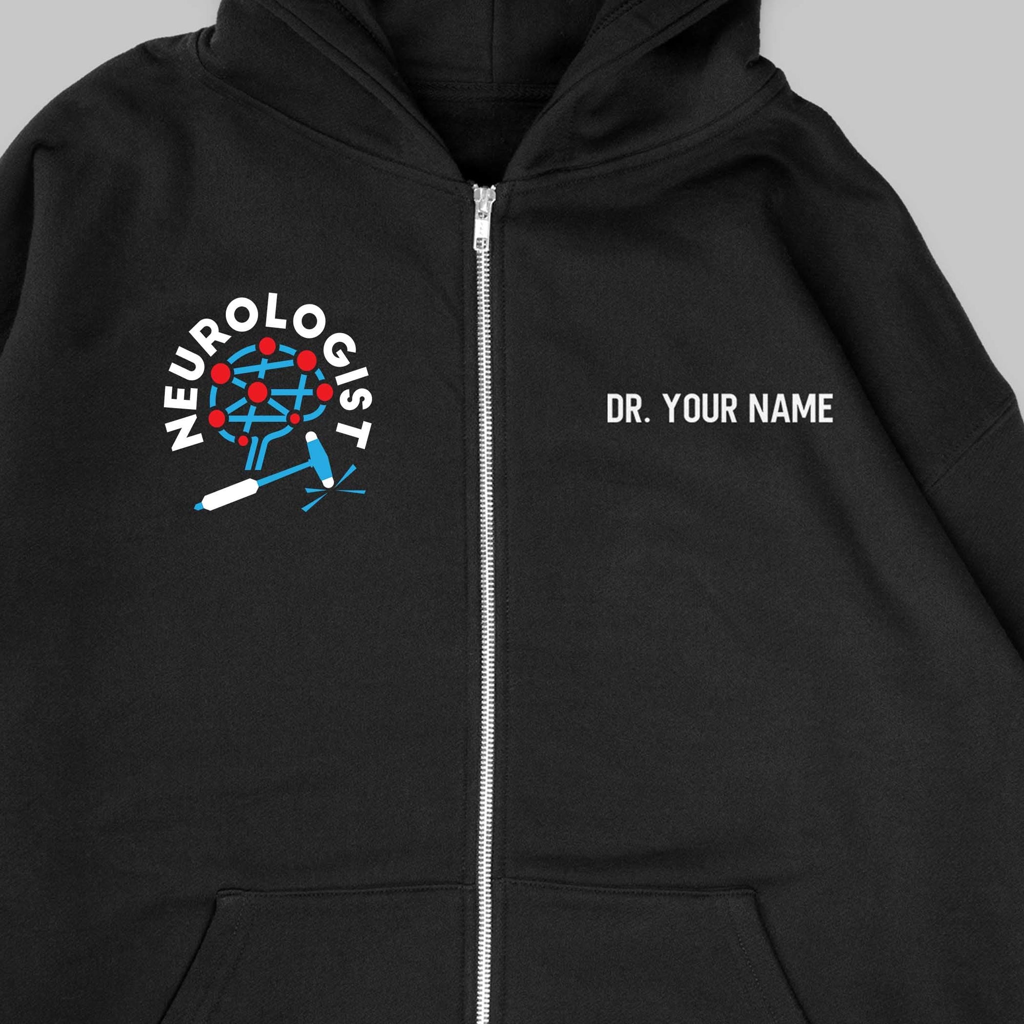 Definition Of Neurologist - Personalized Unisex Zip Hoodie