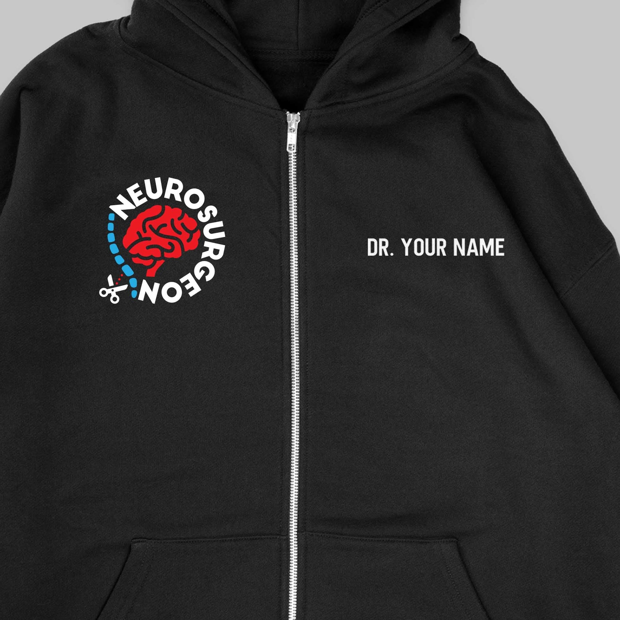 Definition Of Neurosurgeon - Personalized Unisex Zip Hoodie
