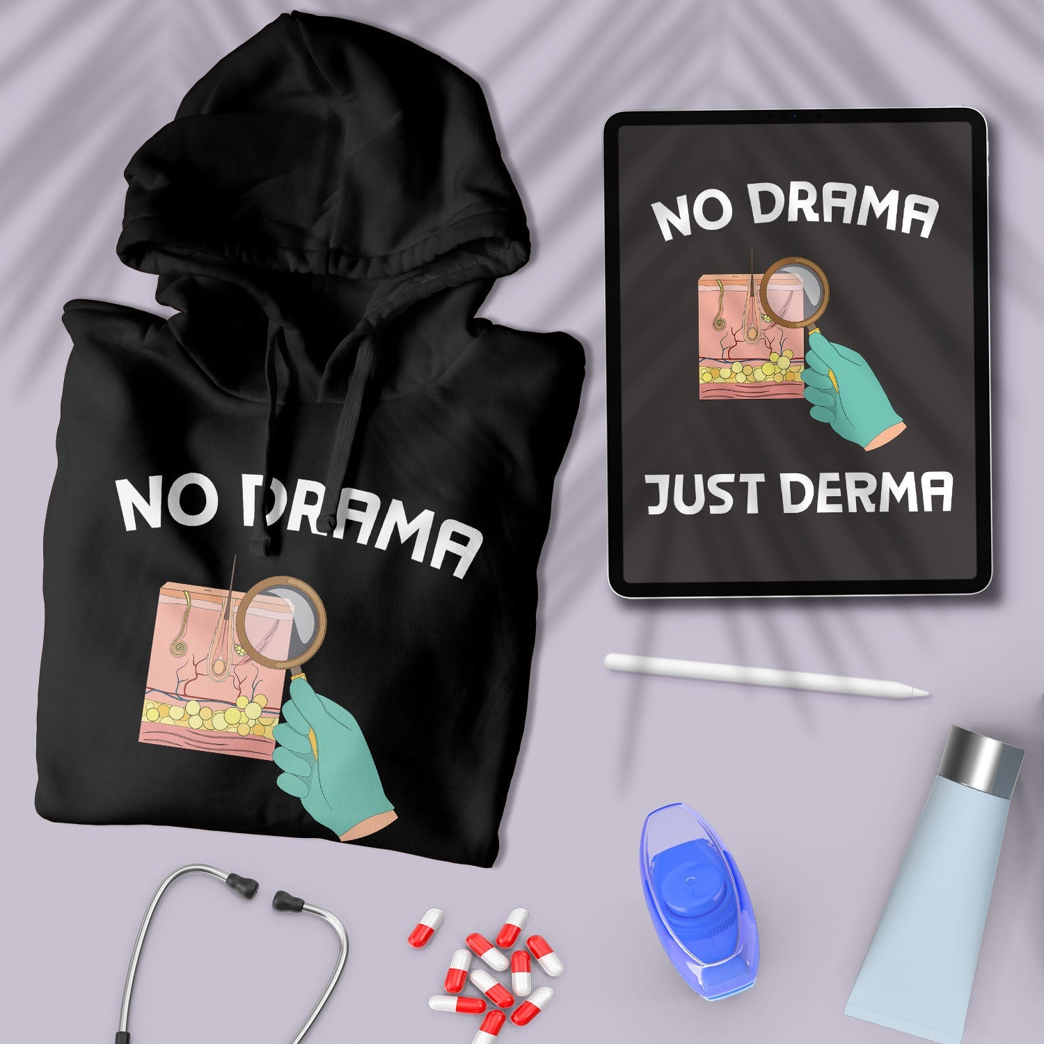 No Drama Just Derma - Unisex Hoodie