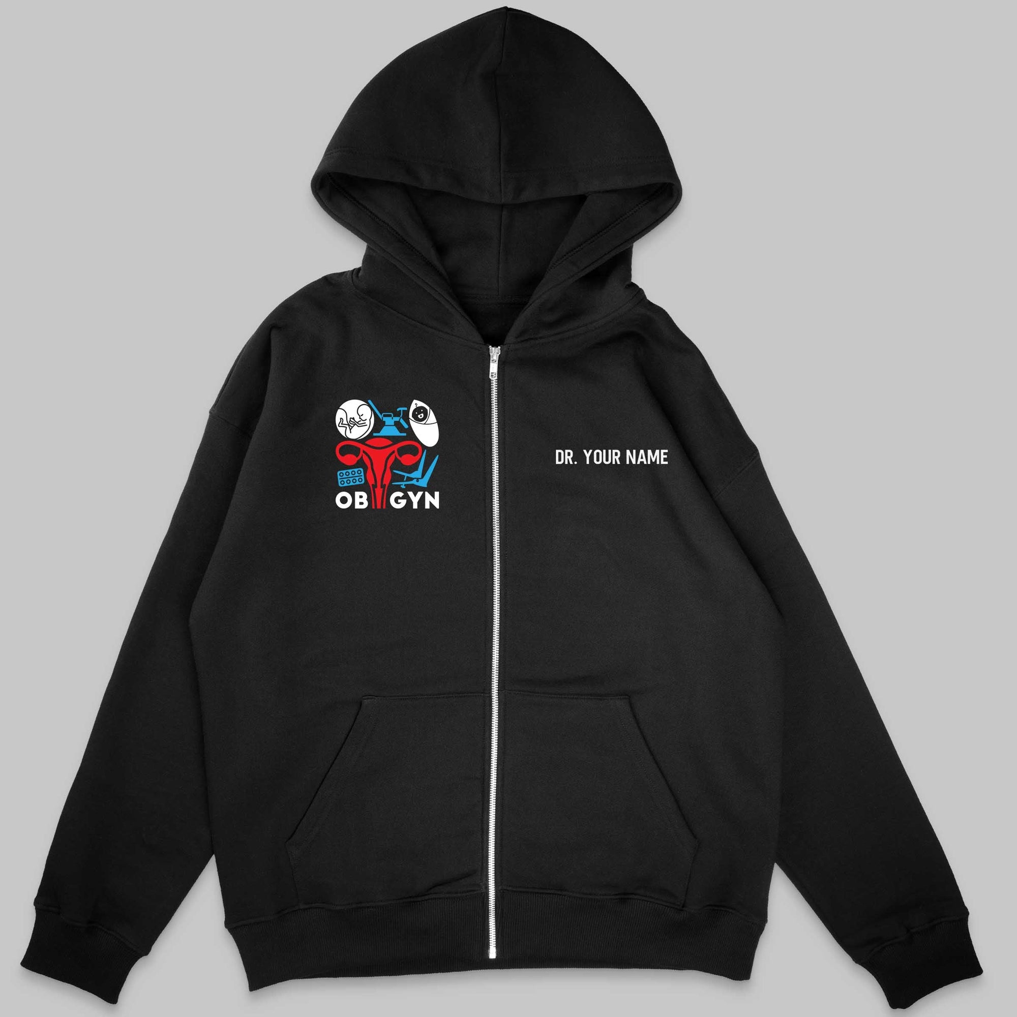 Definition Of Ob-Gyn - Personalized Unisex Zip Hoodie