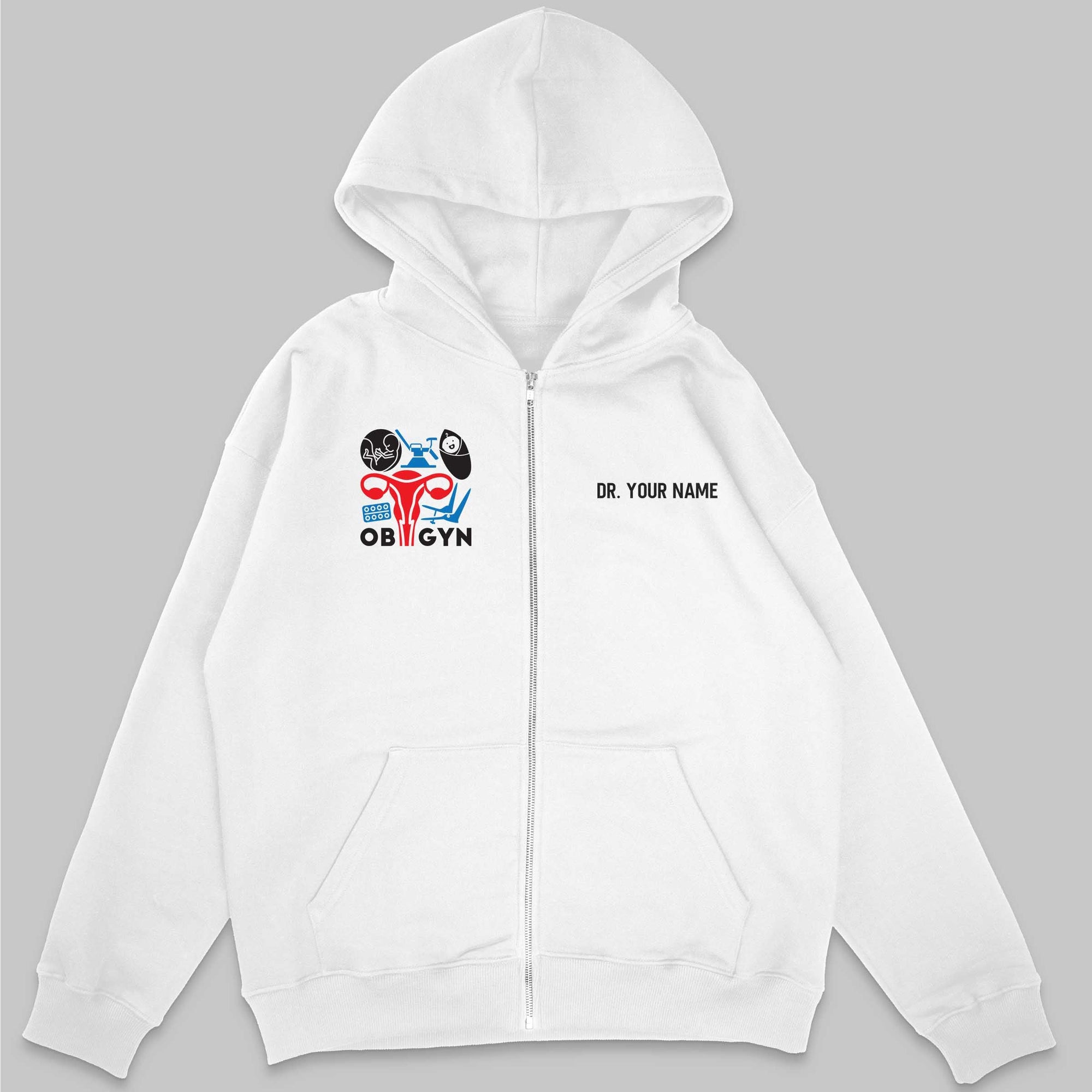 Definition Of Ob-Gyn - Personalized Unisex Zip Hoodie