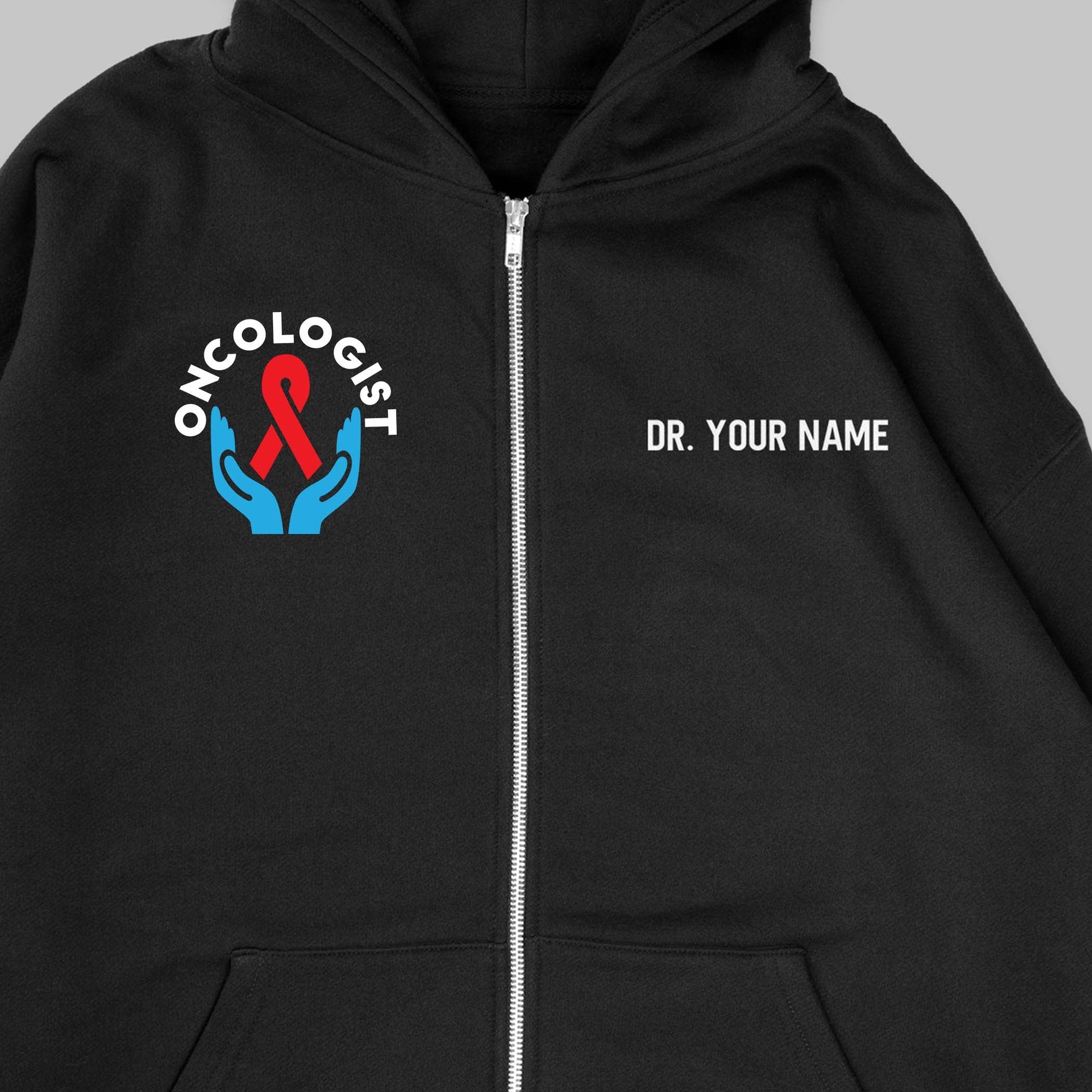 Definition Of Oncologist - Personalized Unisex Zip Hoodie