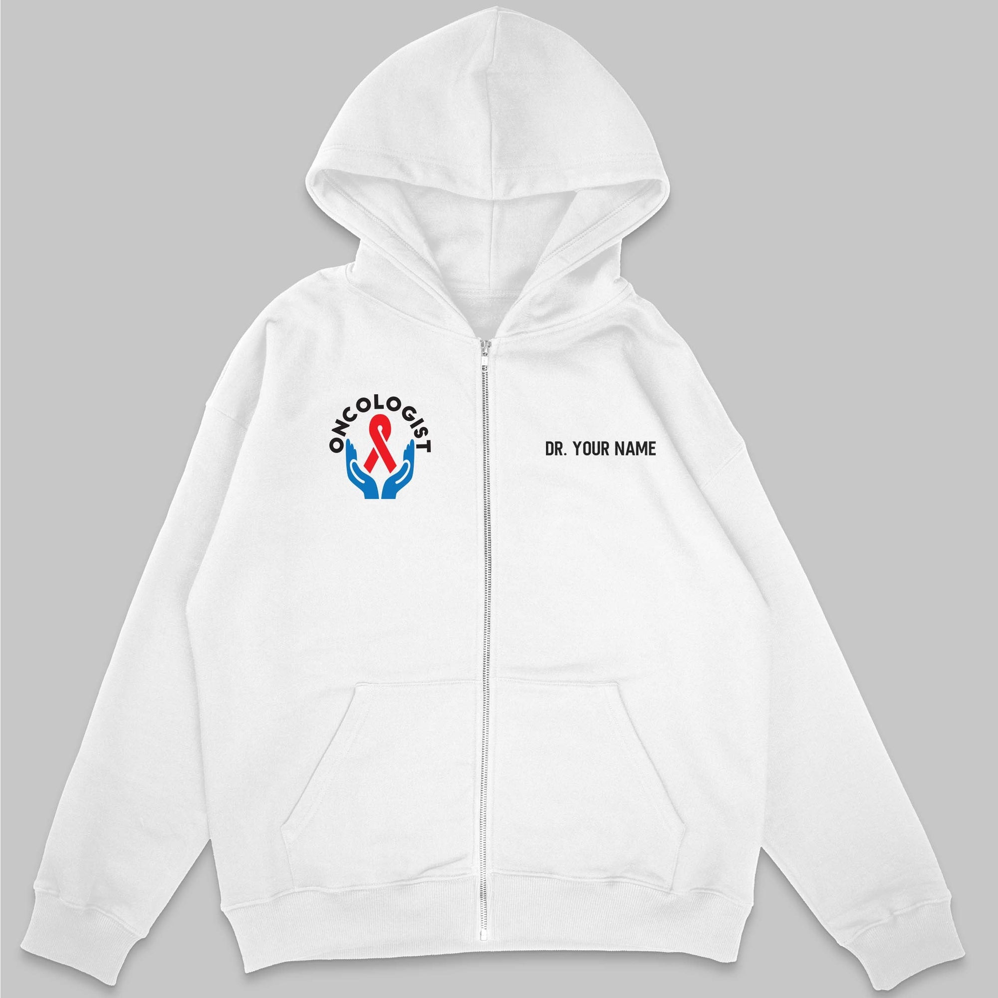 Definition Of Oncologist - Personalized Unisex Zip Hoodie