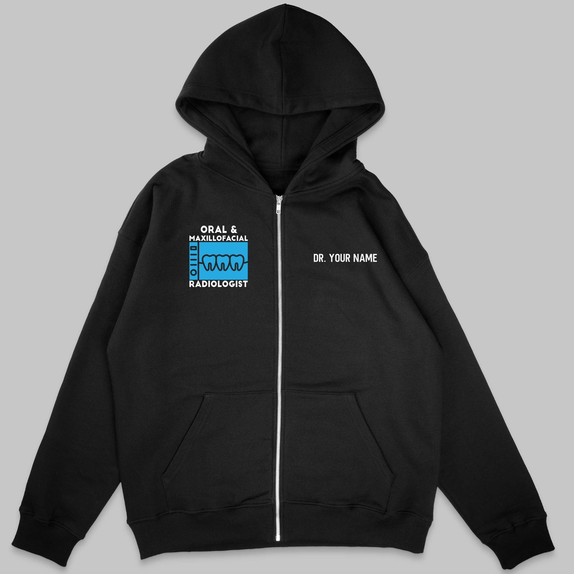Definition Of Oral & Maxillofacial Radiologist - Personalized Unisex Zip Hoodie