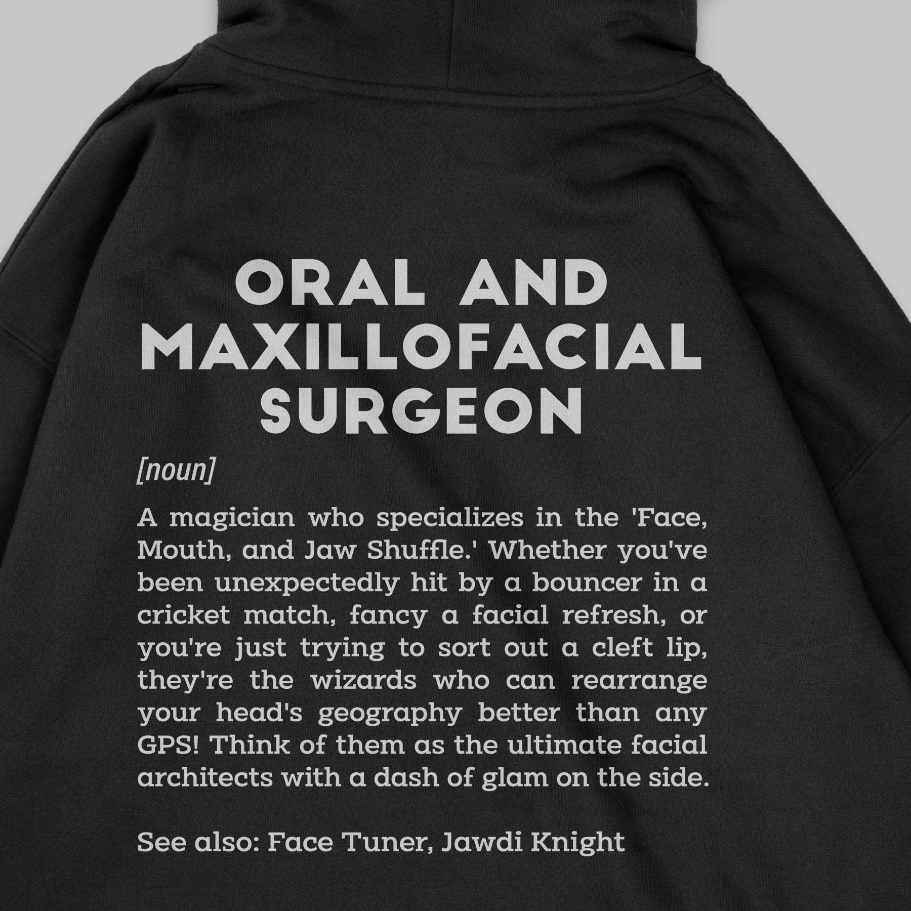 Definition Of Oral & Maxillofacial Surgeon - Personalized Unisex Zip Hoodie