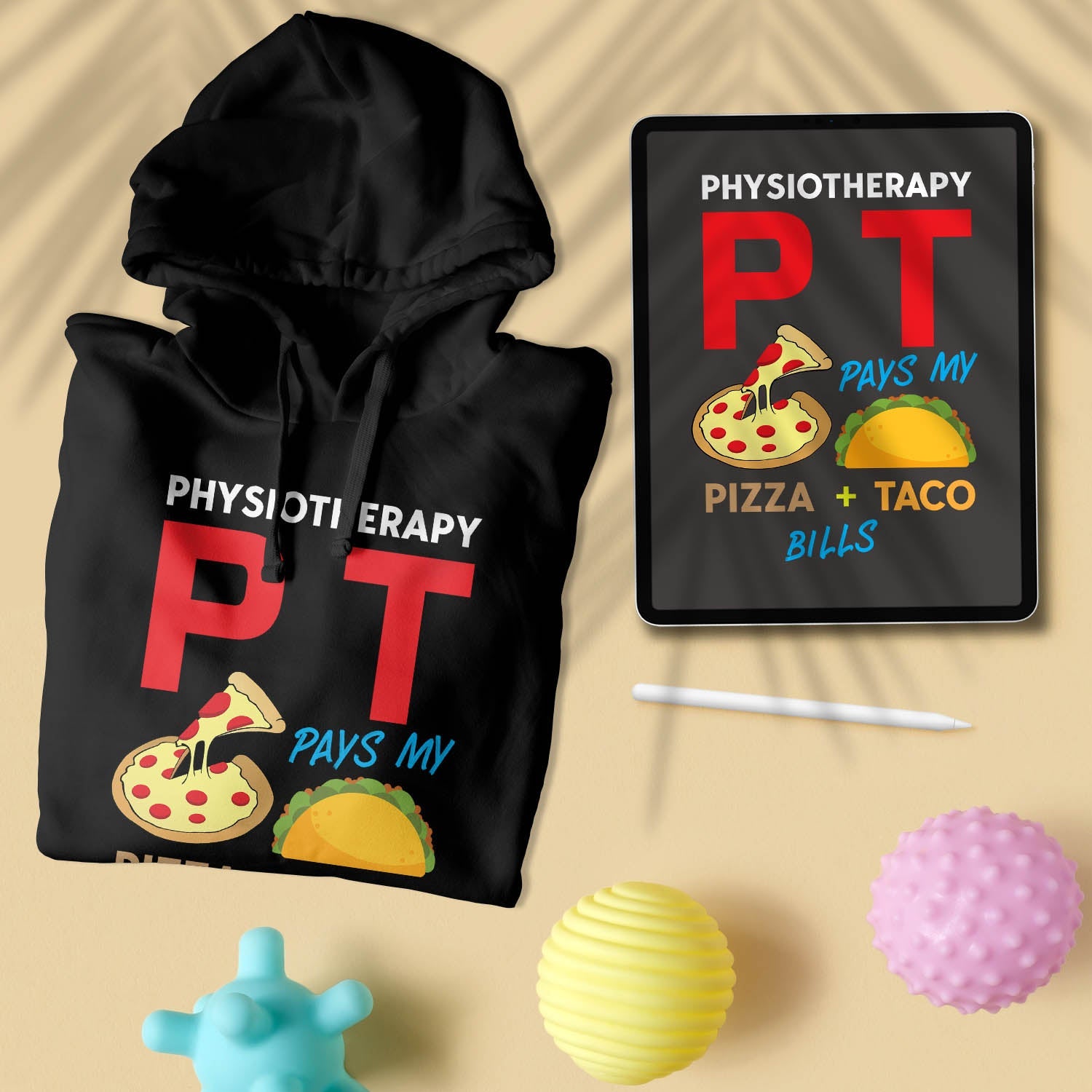 Physiotherapy/PT = Pizza + Tacos - Unisex Hoodie