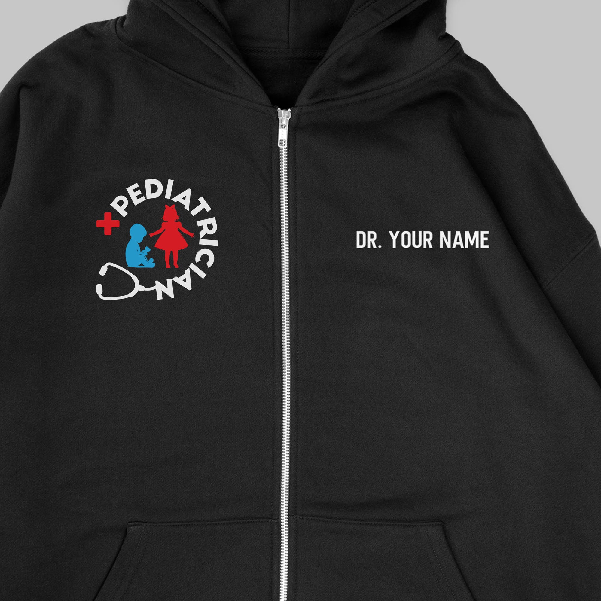 Definition Of Pediatrician - Personalized Unisex Zip Hoodie