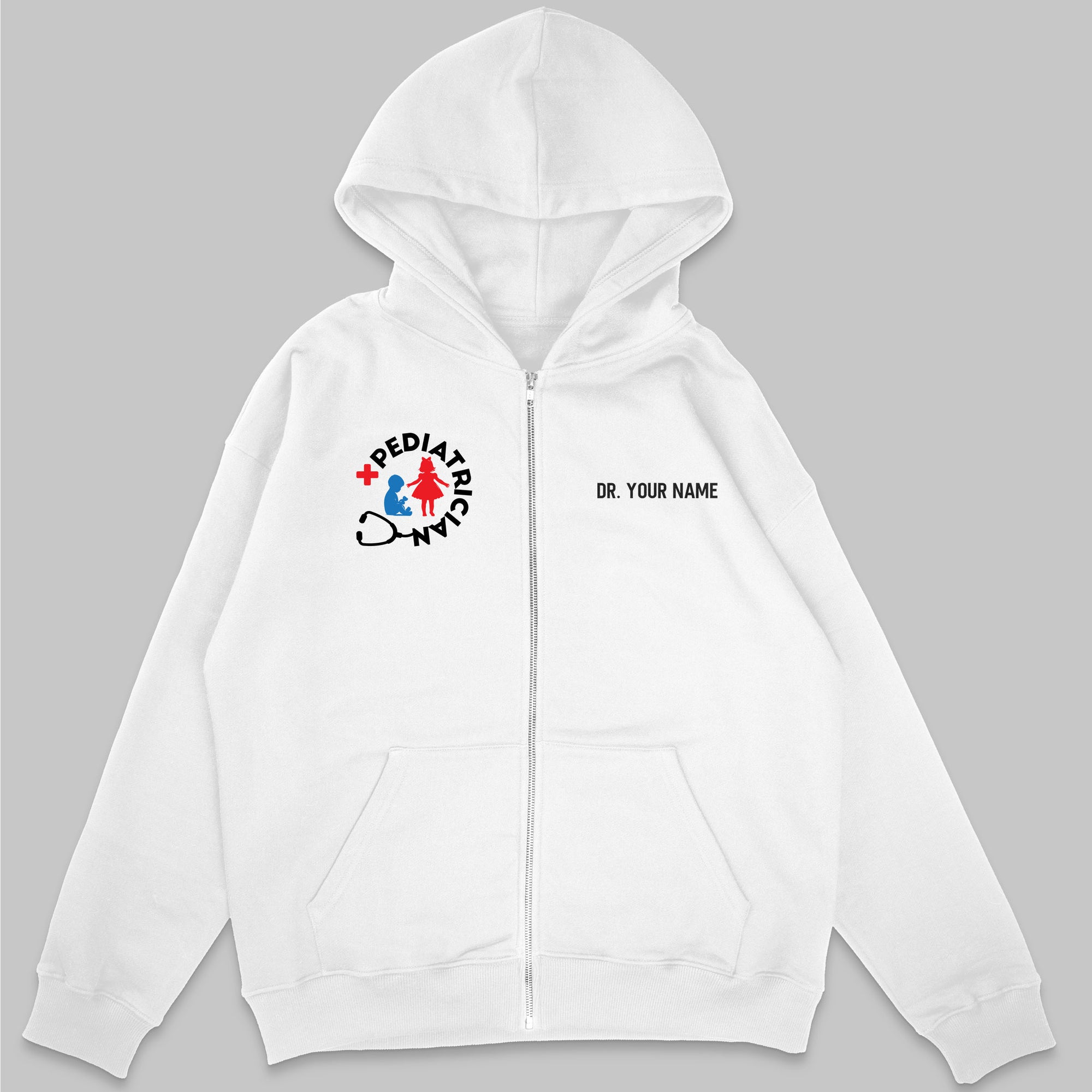 Definition Of Pediatrician - Personalized Unisex Zip Hoodie